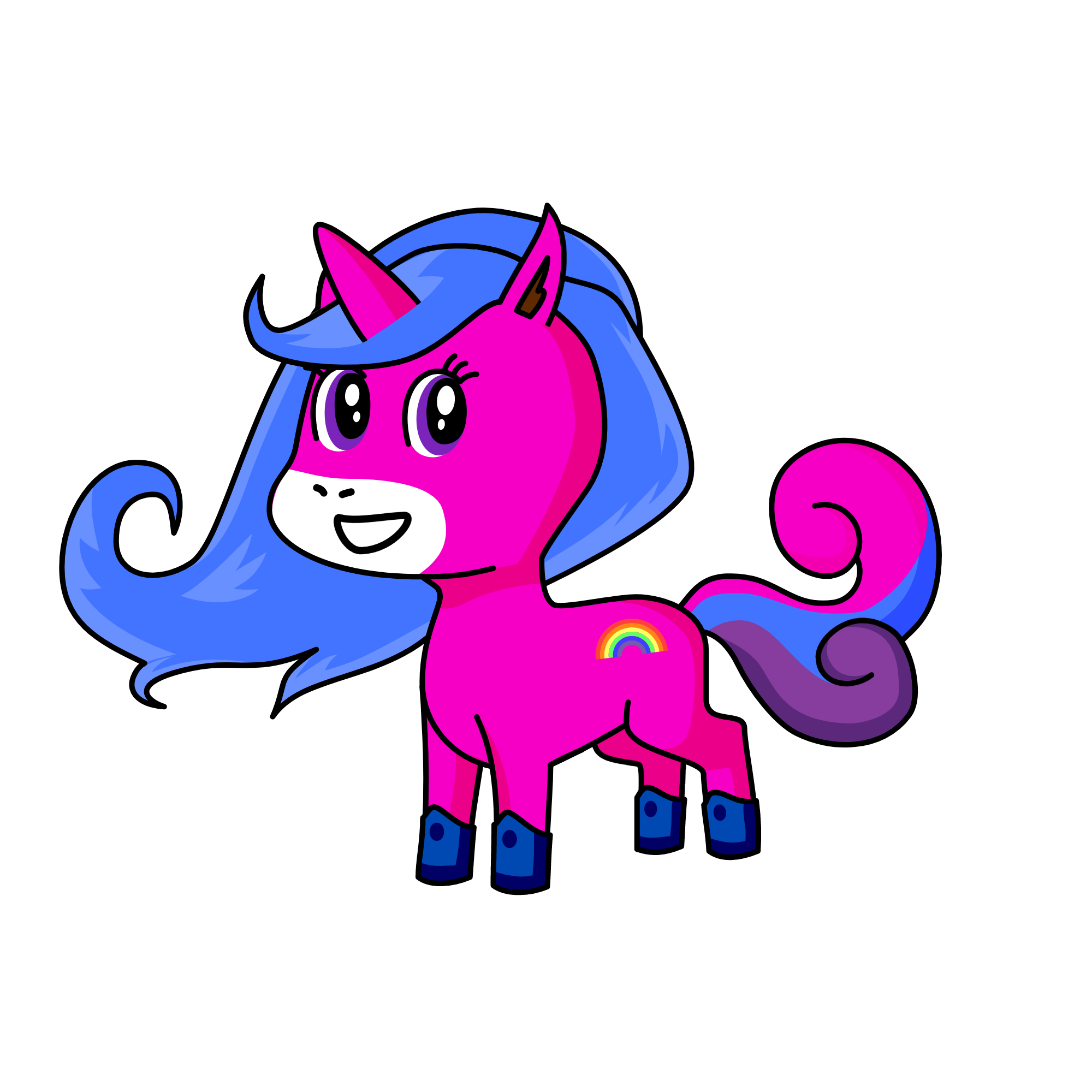 Flulfy heart, the unicorn