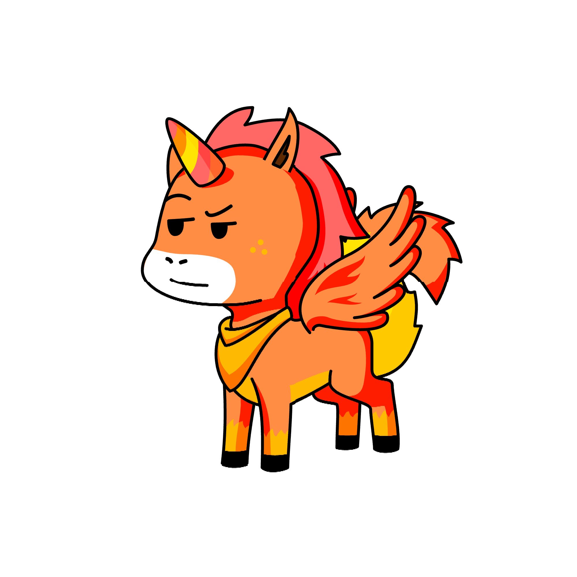 Phoenix the fire element alicorn, the unicorn