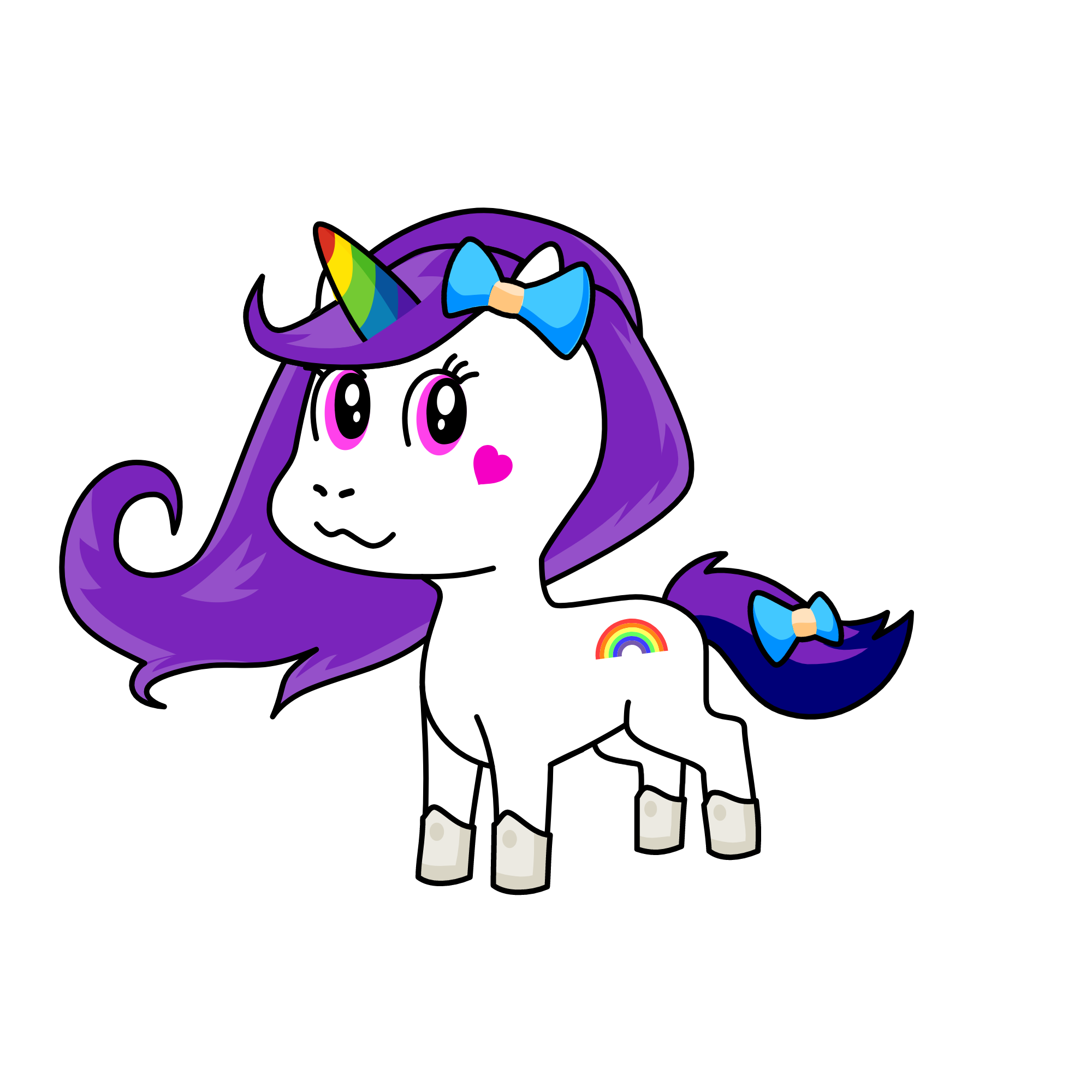 Rainbow, the unicorn