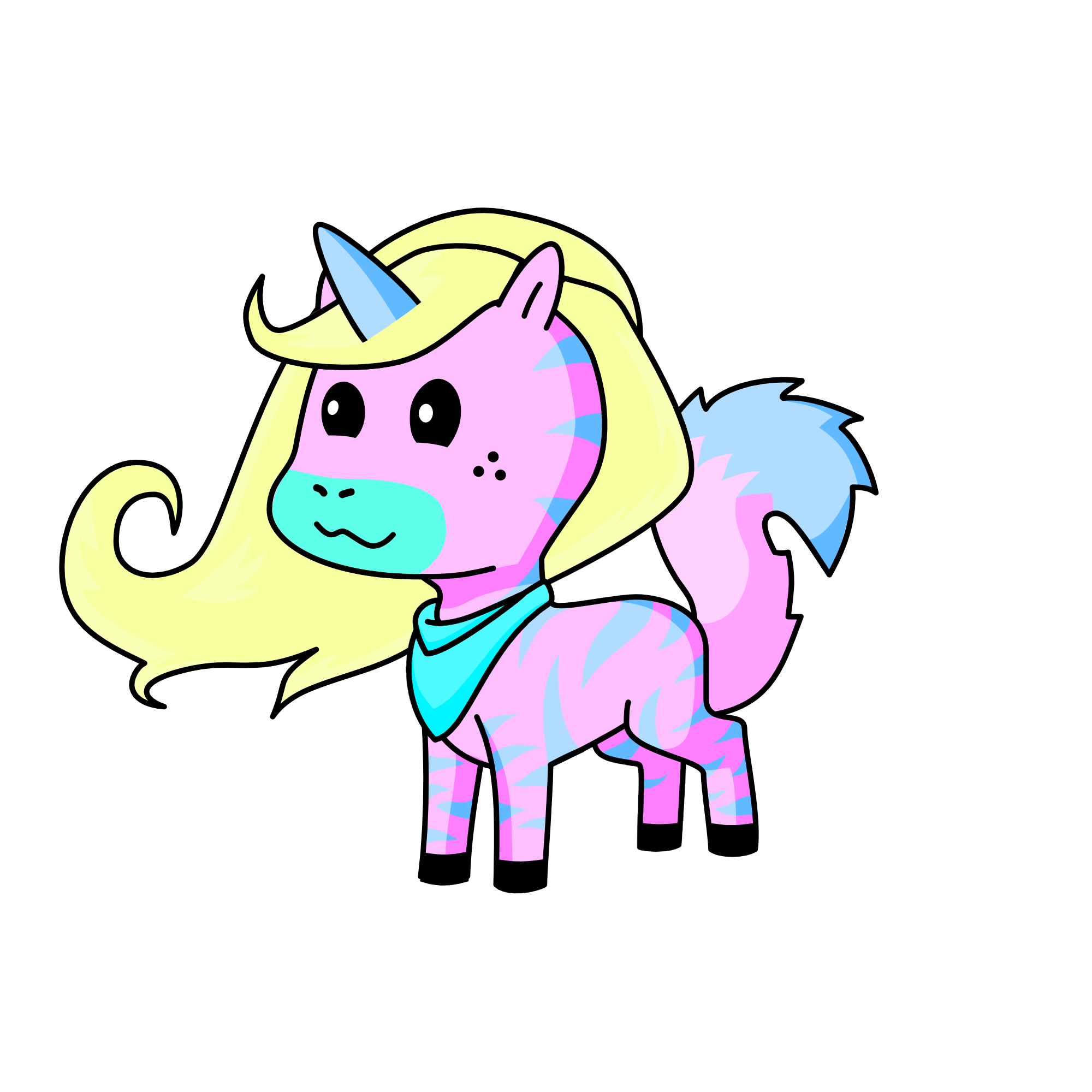 Blankie, the unicorn