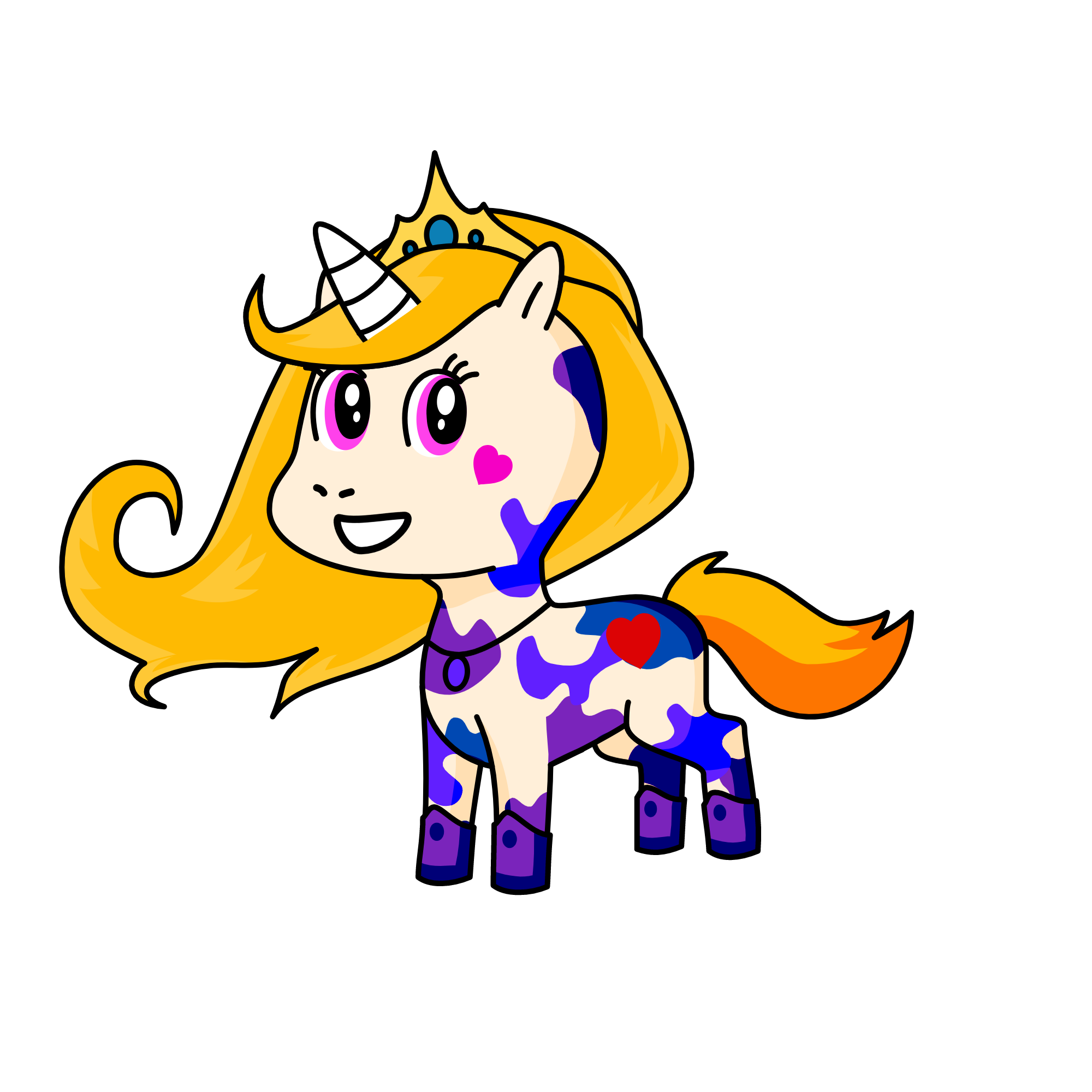 Rapunzal pony, the unicorn
