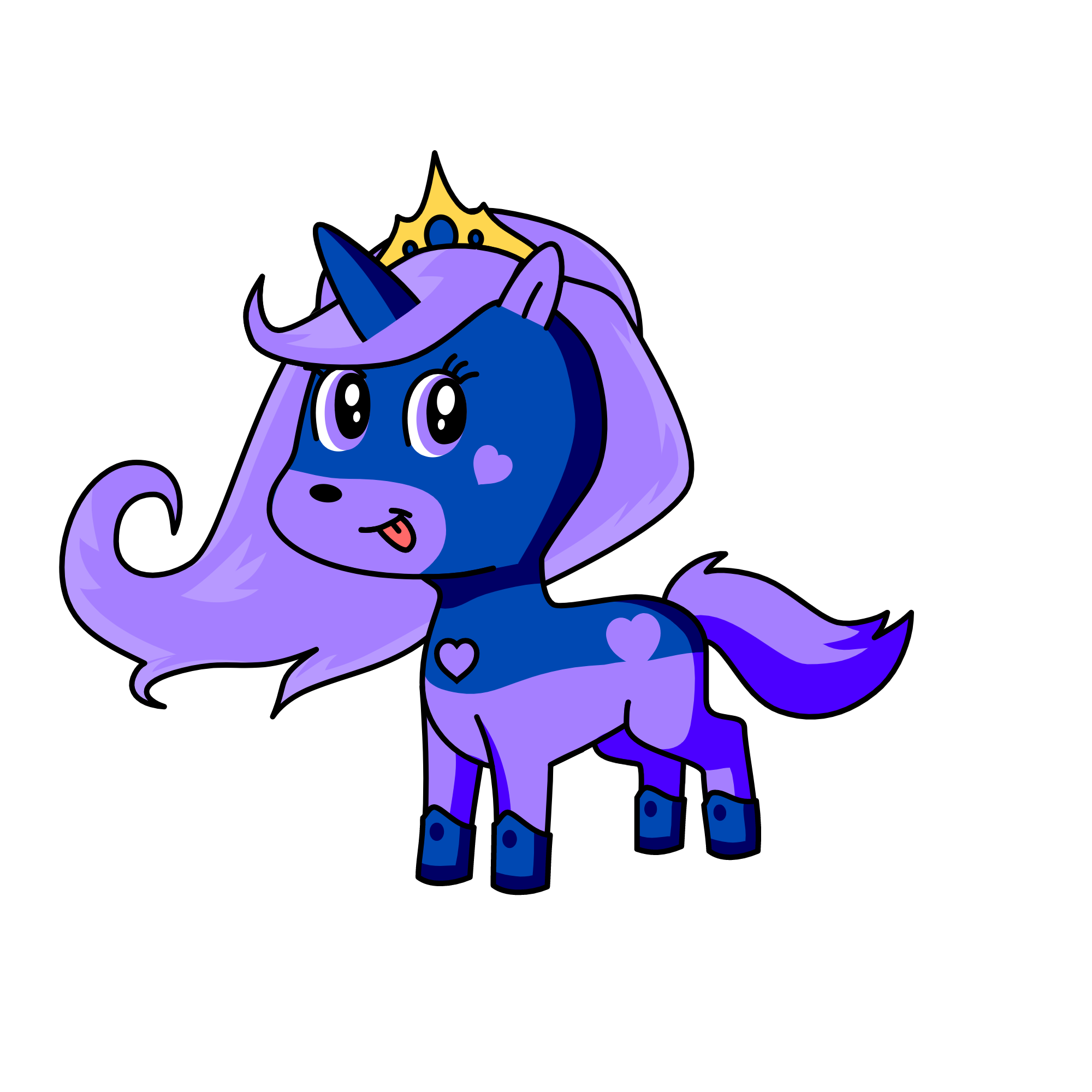 Little Miss Bluberry, the unicorn
