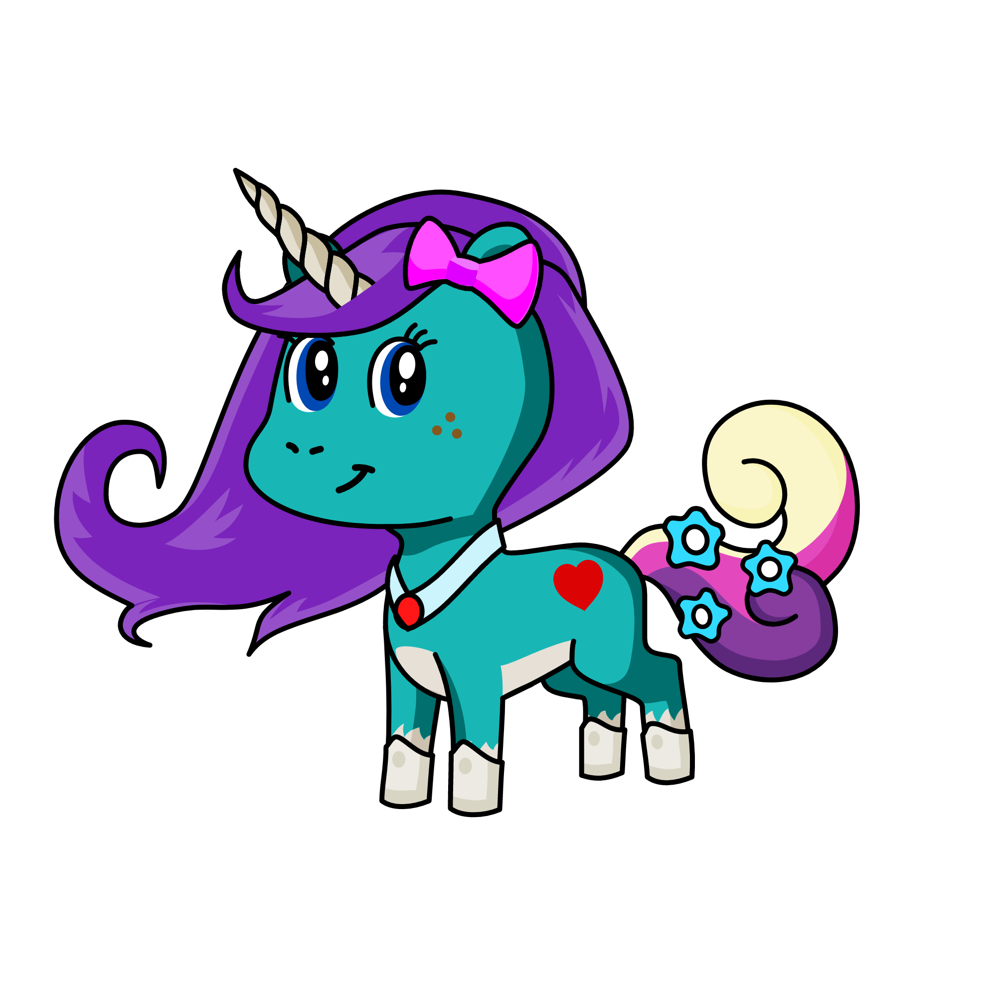 Dahlia, the unicorn