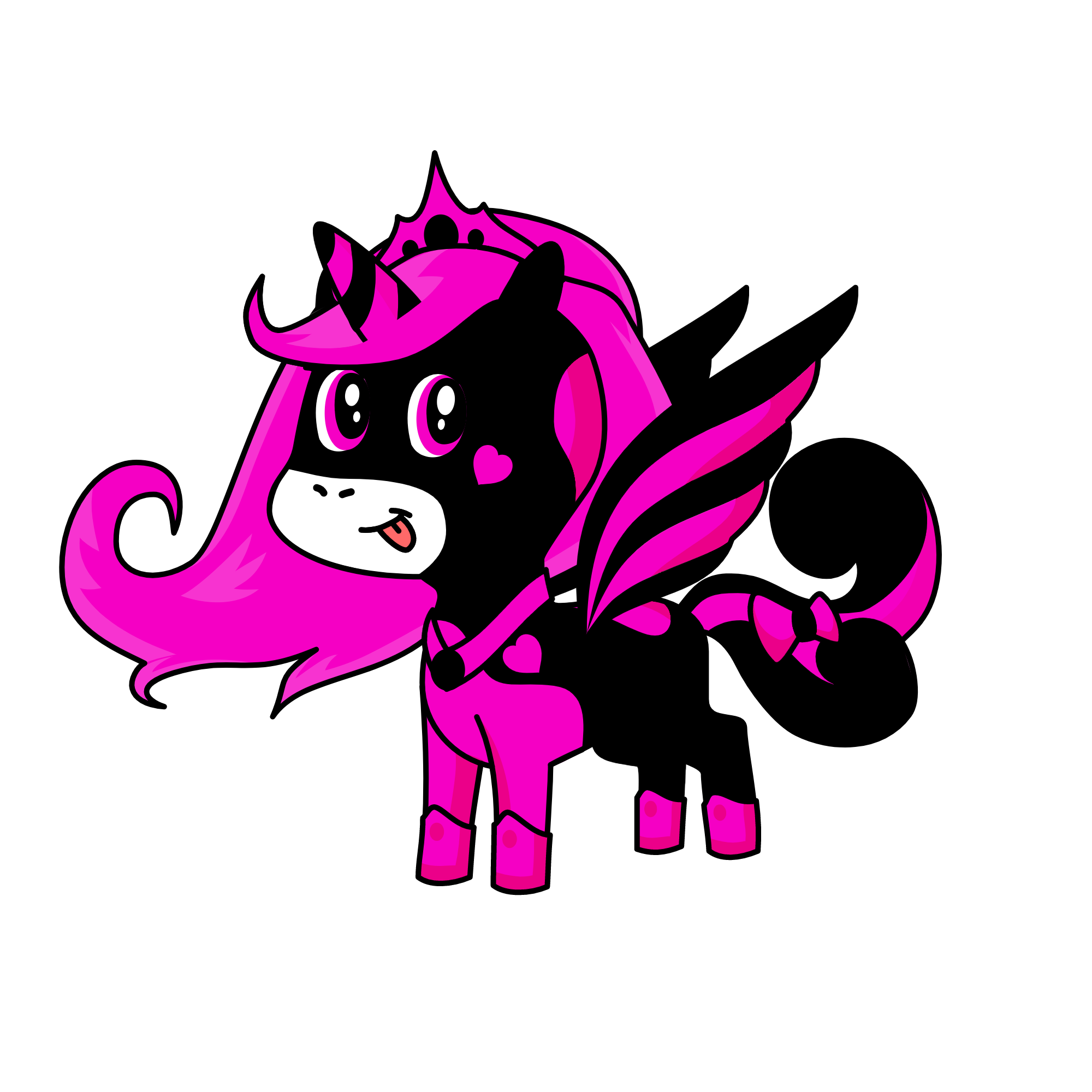 Pink Black, the unicorn