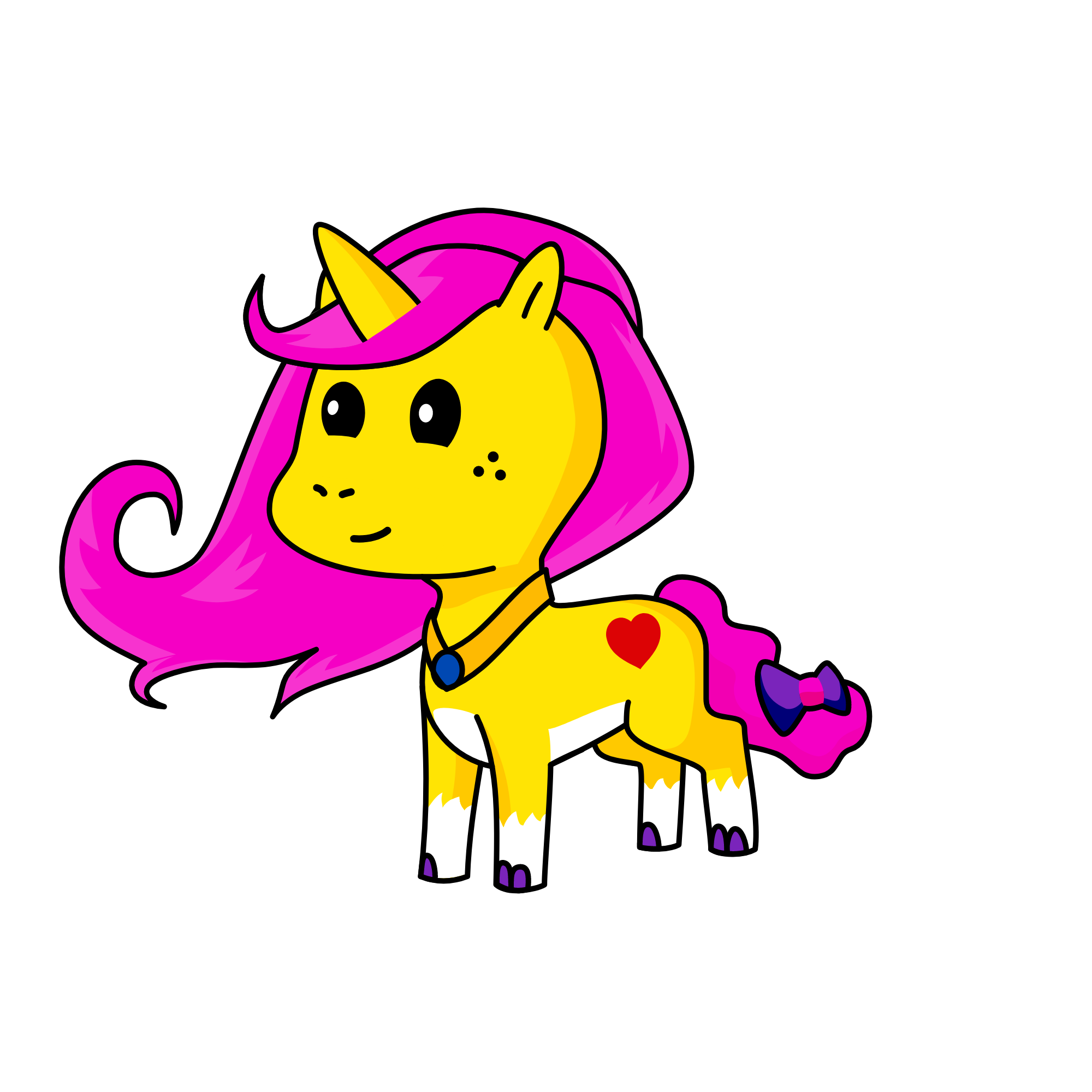 Rainbow, the unicorn