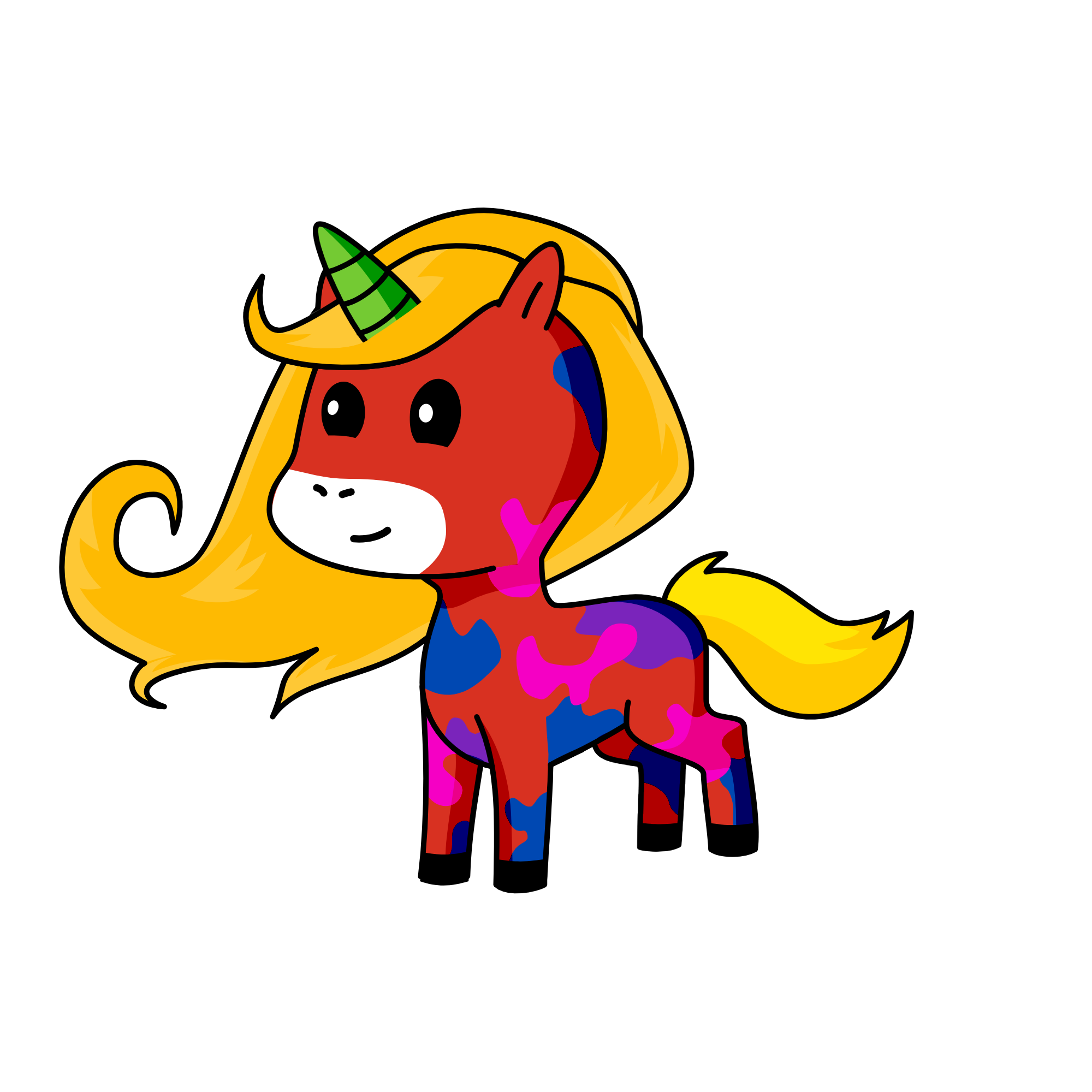 Rainbow, the unicorn