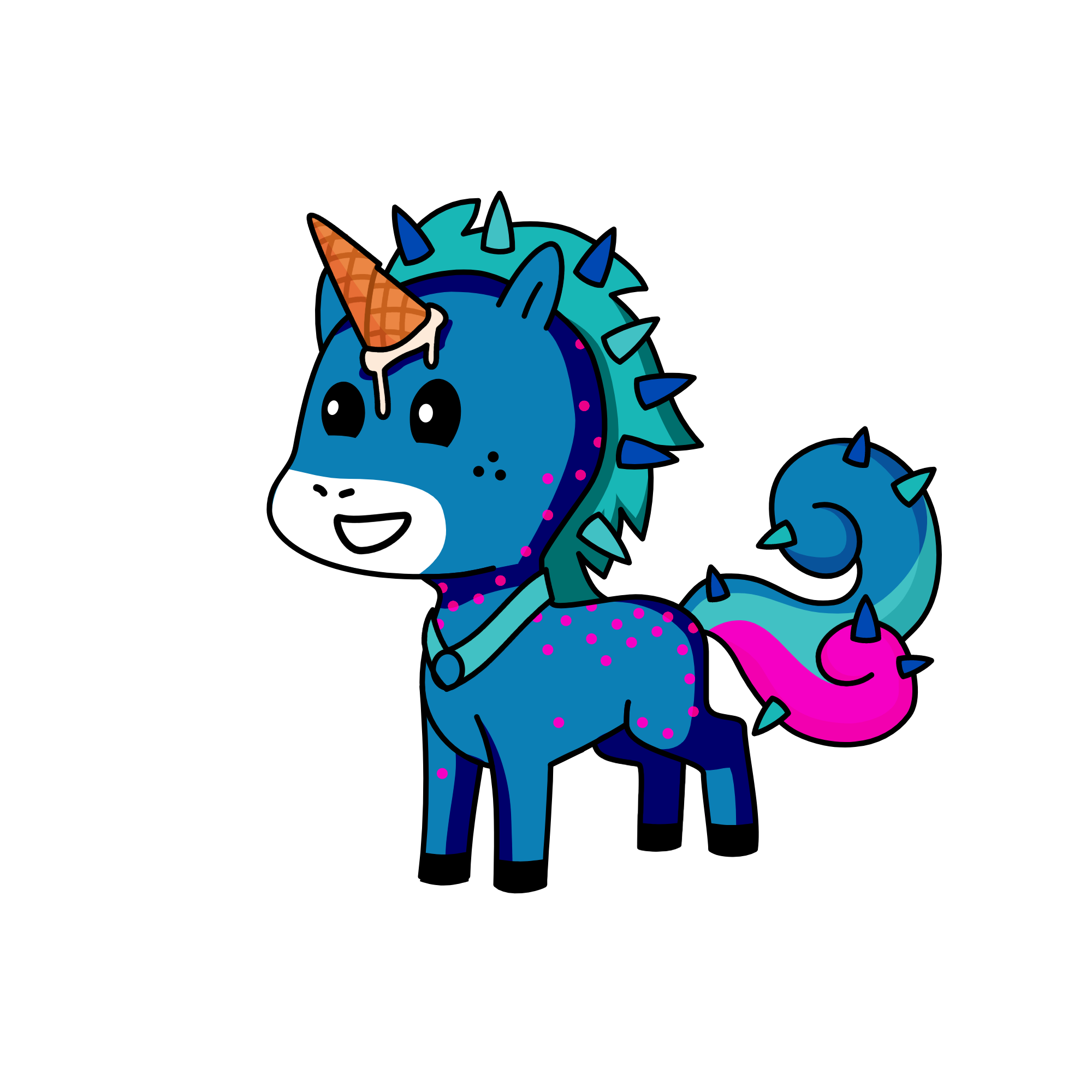 Bluebery, the unicorn