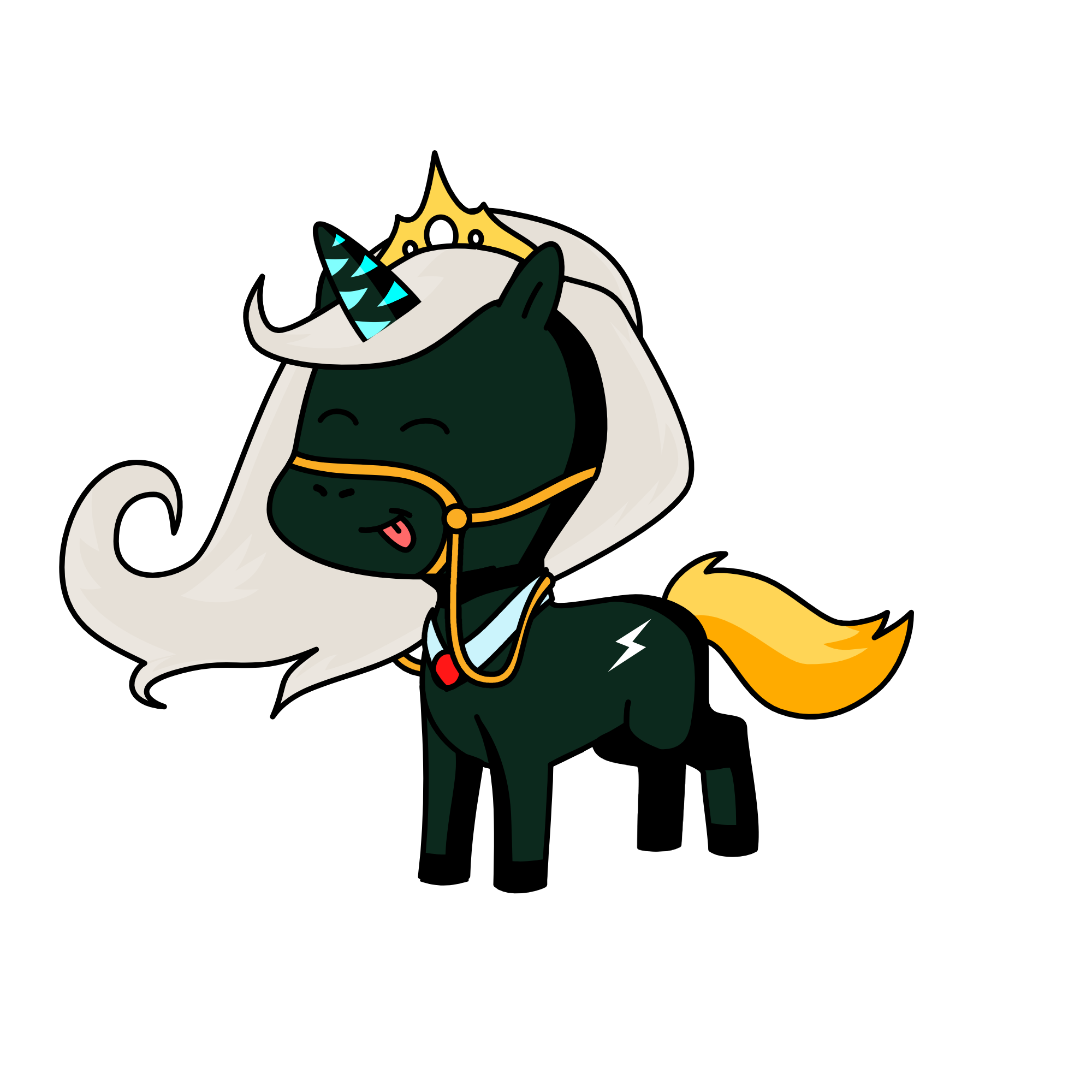 The shadow Queen, the unicorn