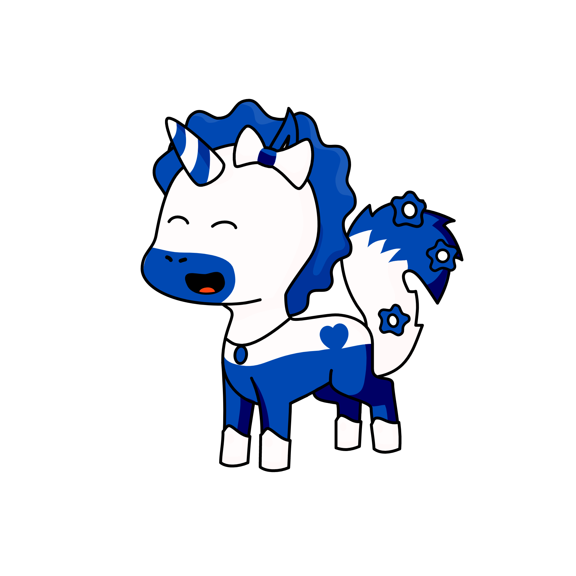 blue Barry candy cane, the unicorn