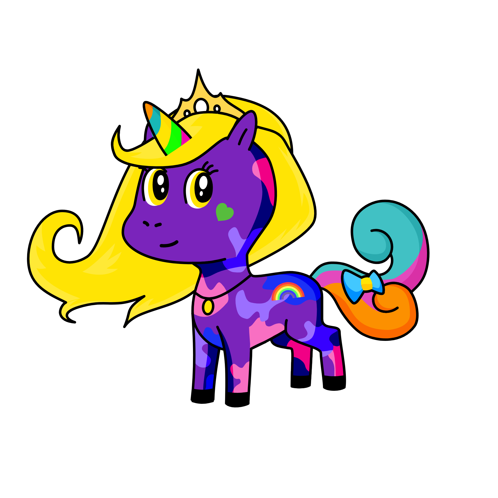 Cute Rainbow, the unicorn