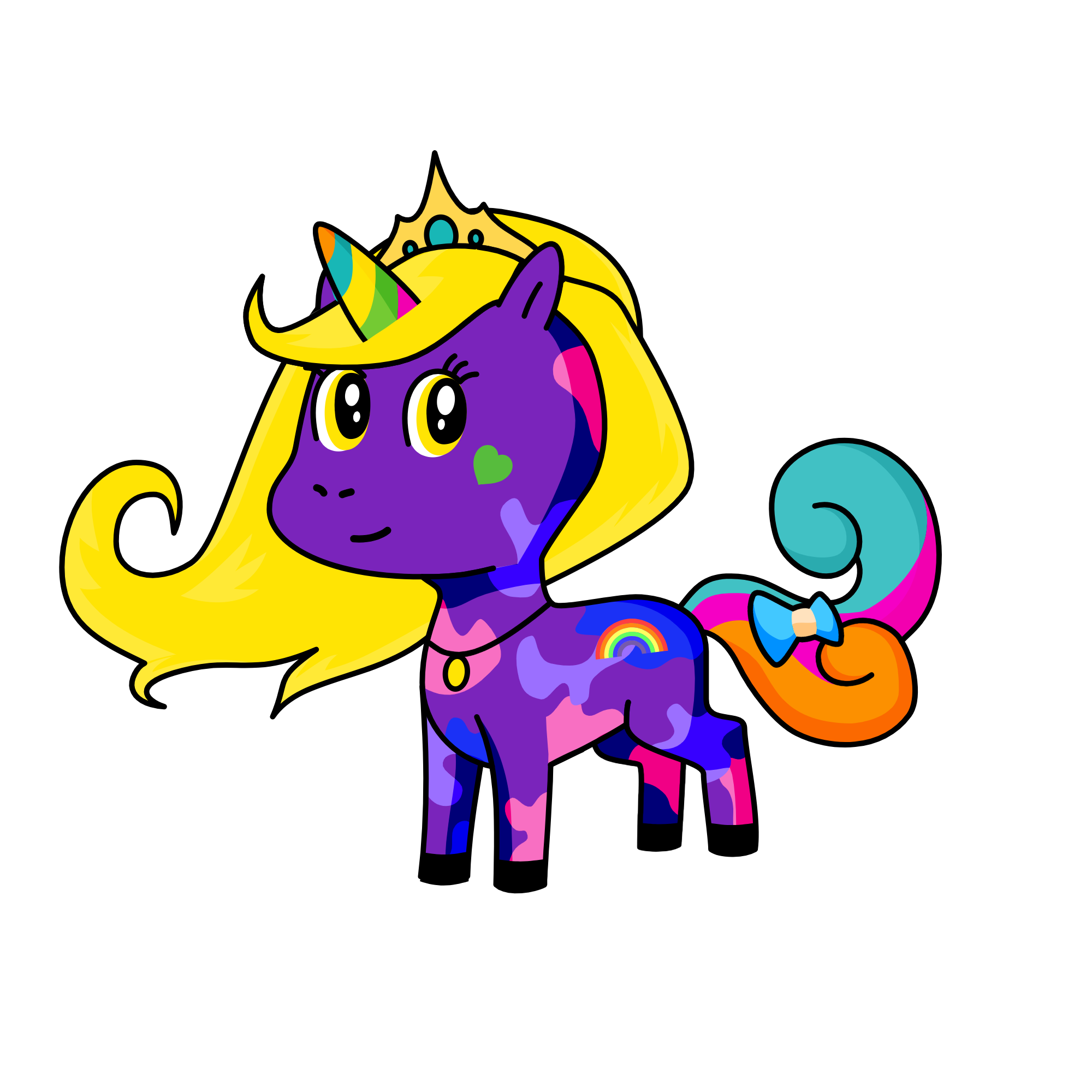 Cute Rainbow, the unicorn