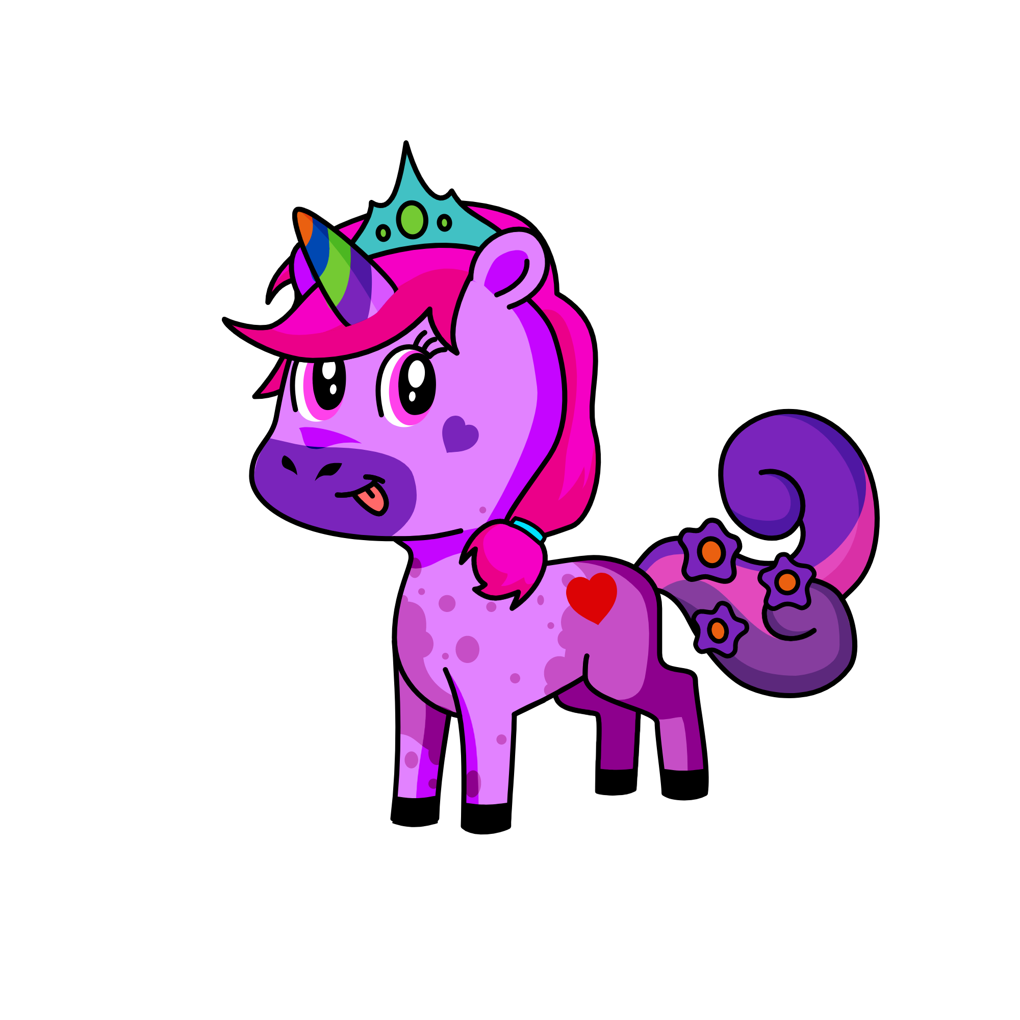 Purple, the unicorn