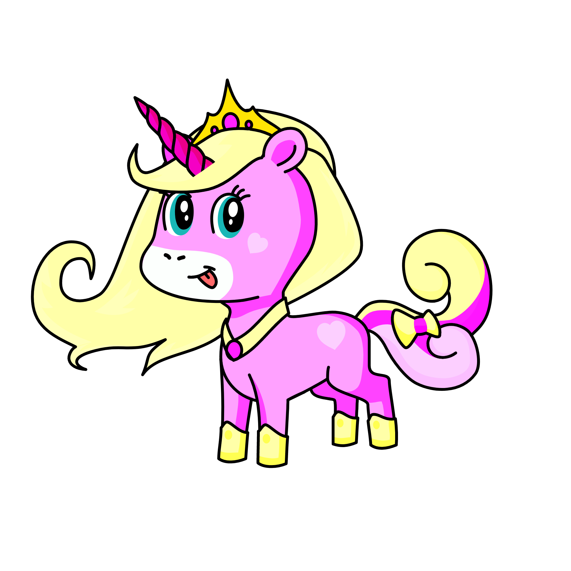 Princess Glitter, the unicorn