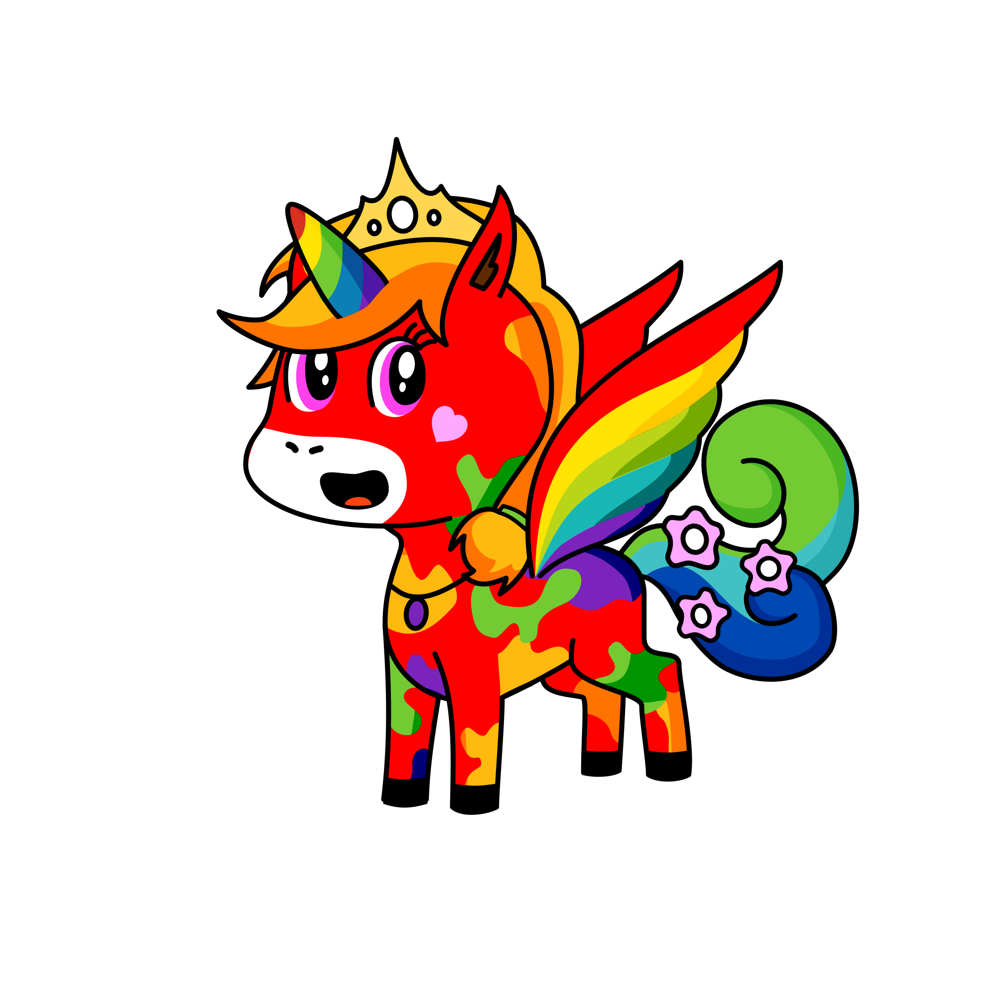 Rainbow , the unicorn