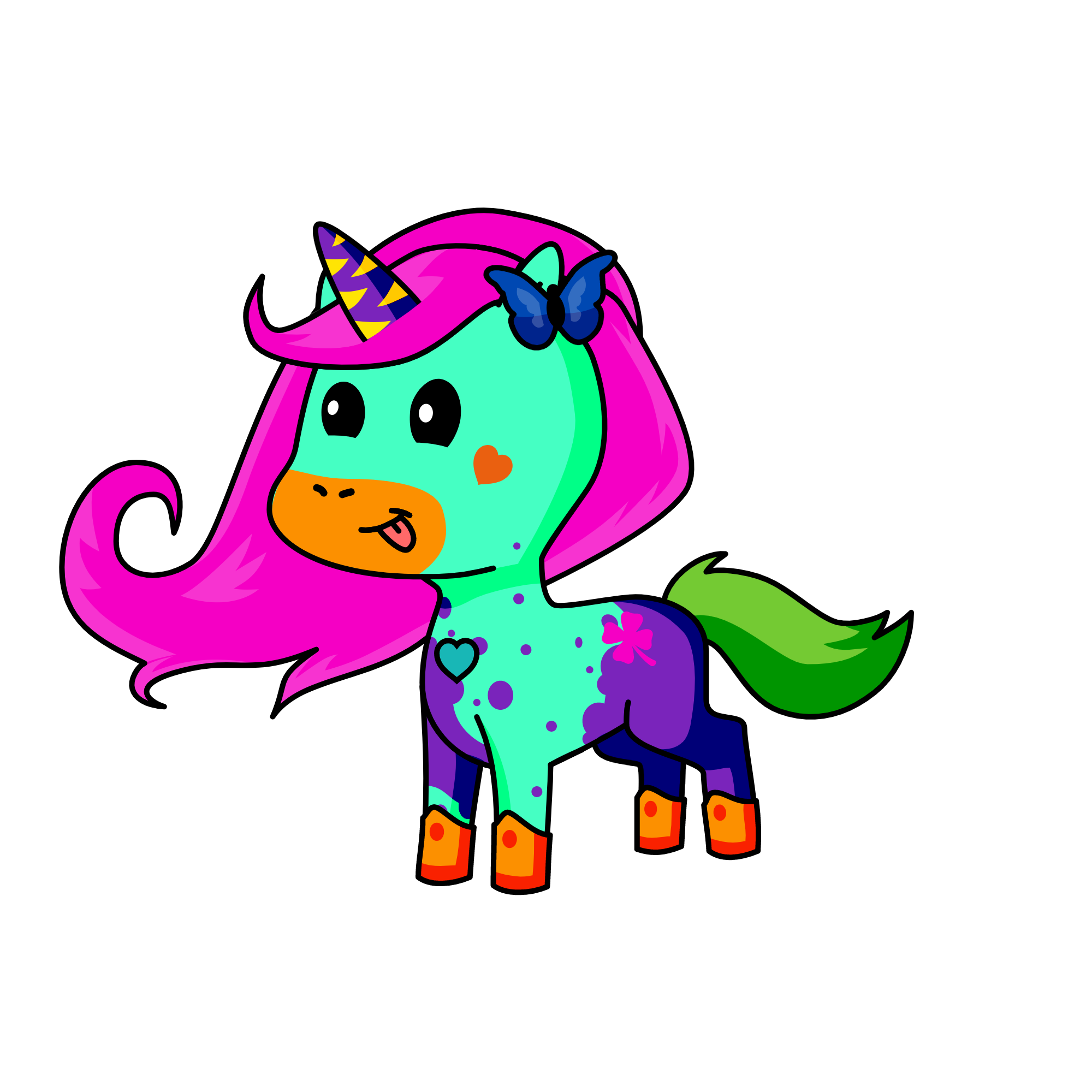 Sparkles, the unicorn