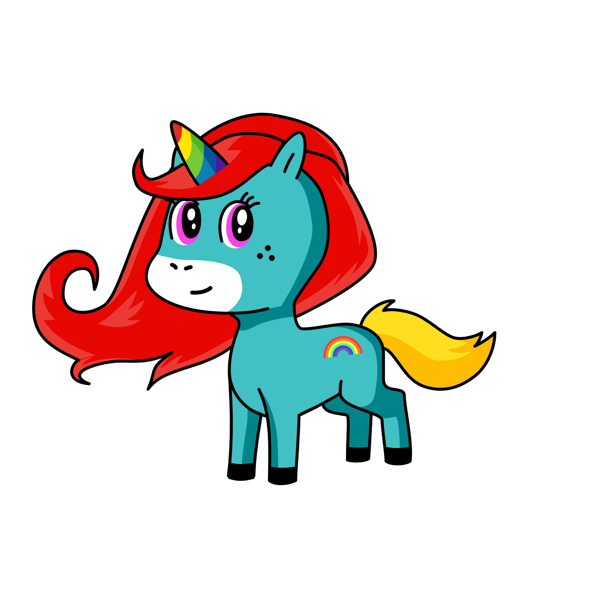 Rainbow Dash, the unicorn