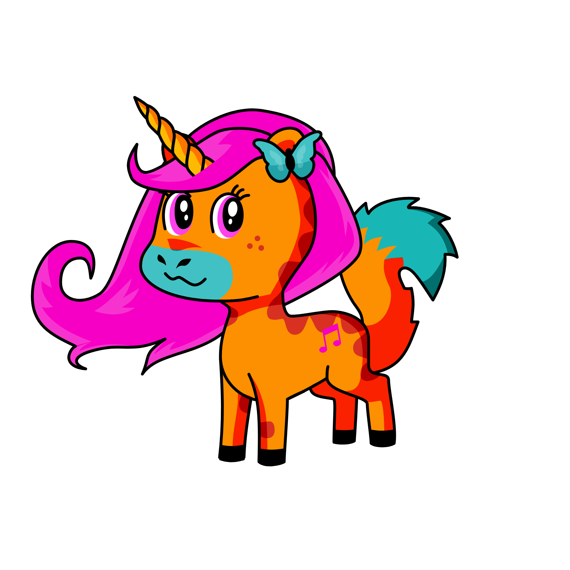 the cute, the unicorn