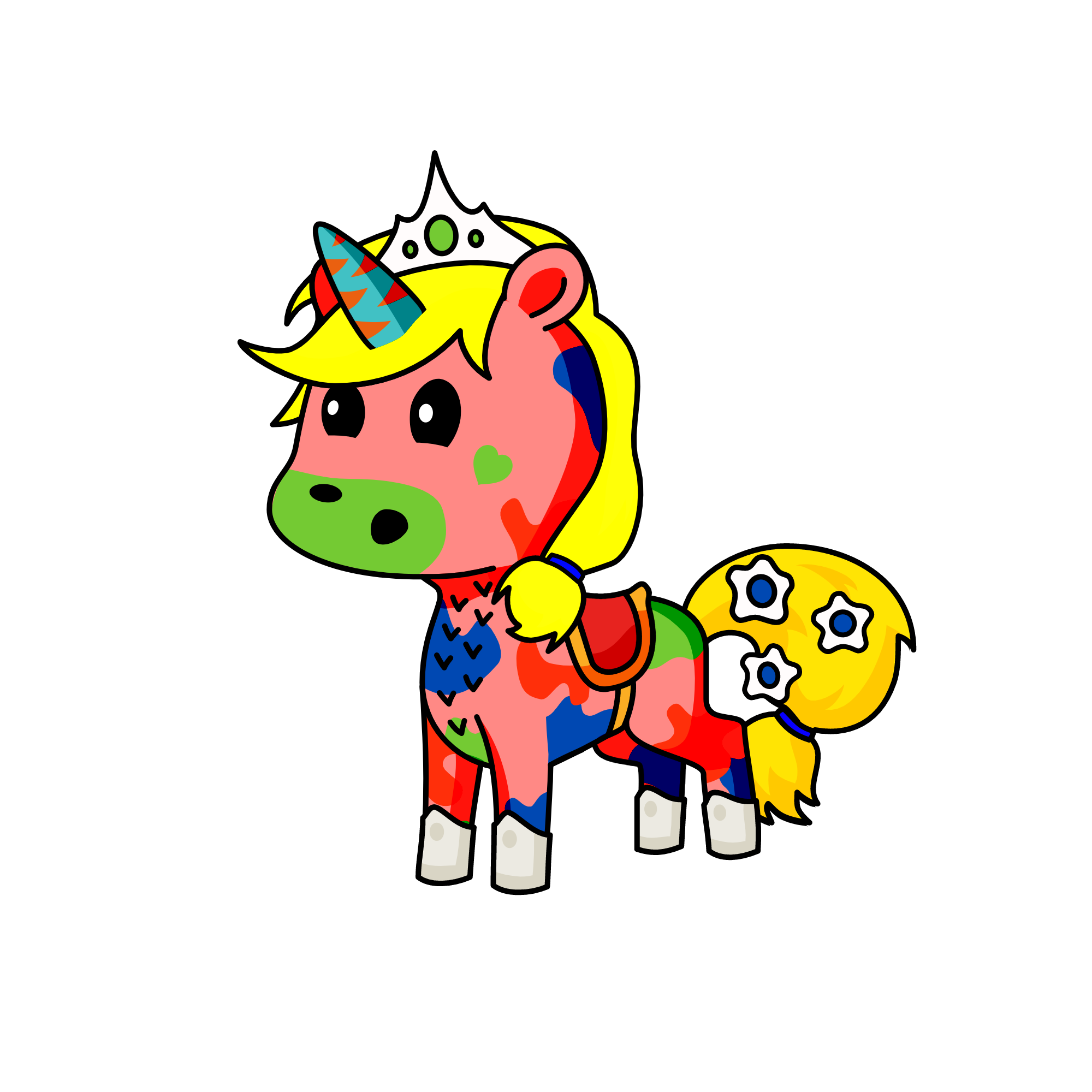 Unicorn girl , the unicorn