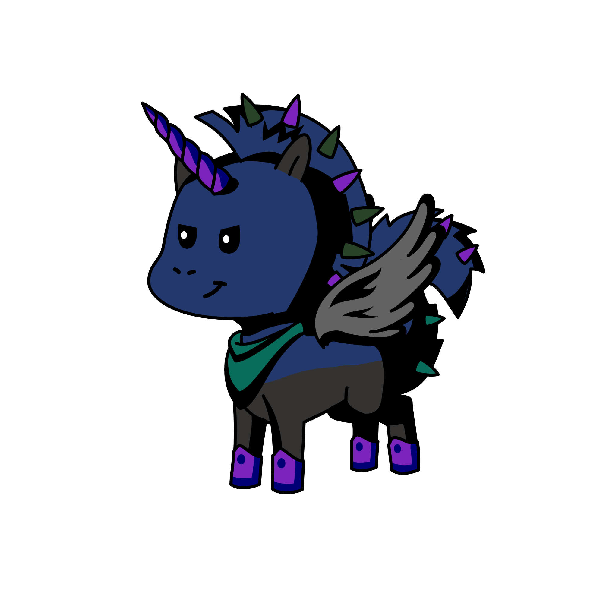 Midnight sneaker, the unicorn