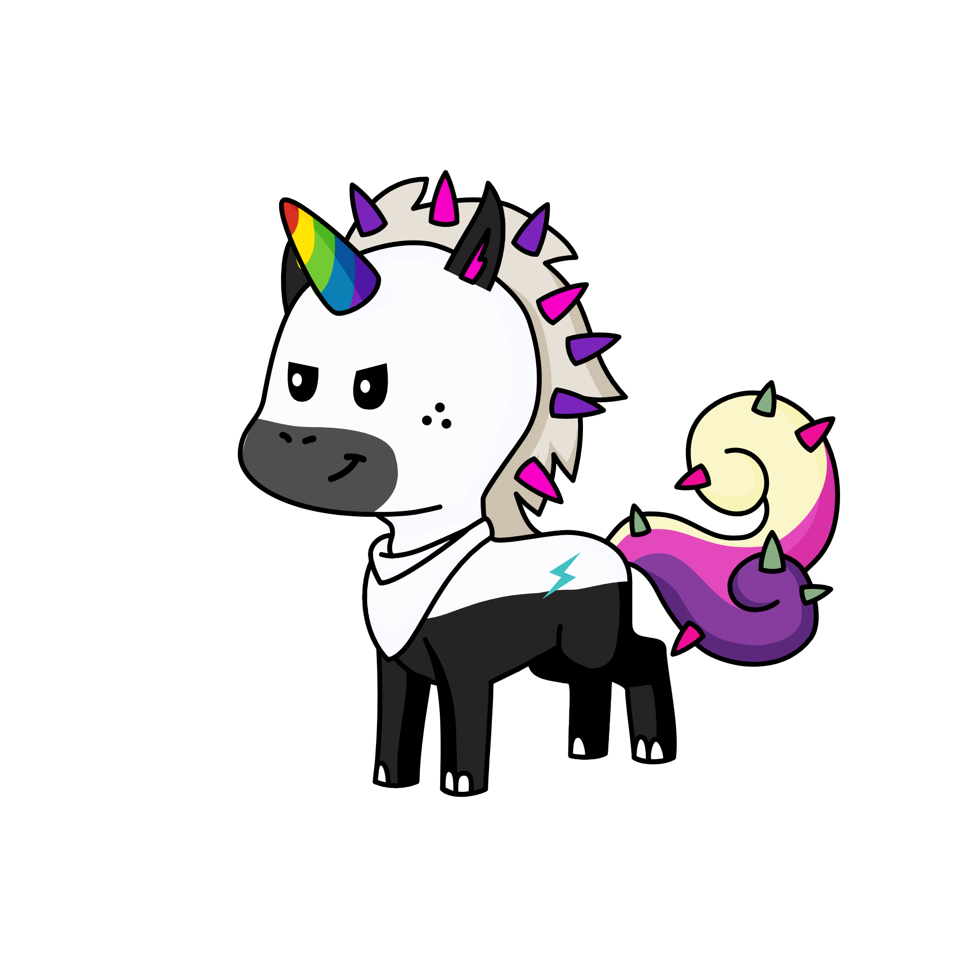 Spiky, the unicorn