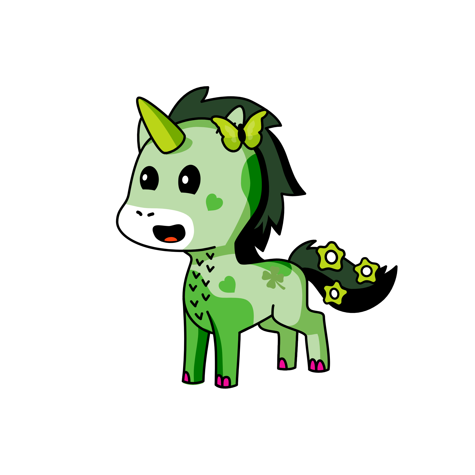 greenie, the unicorn