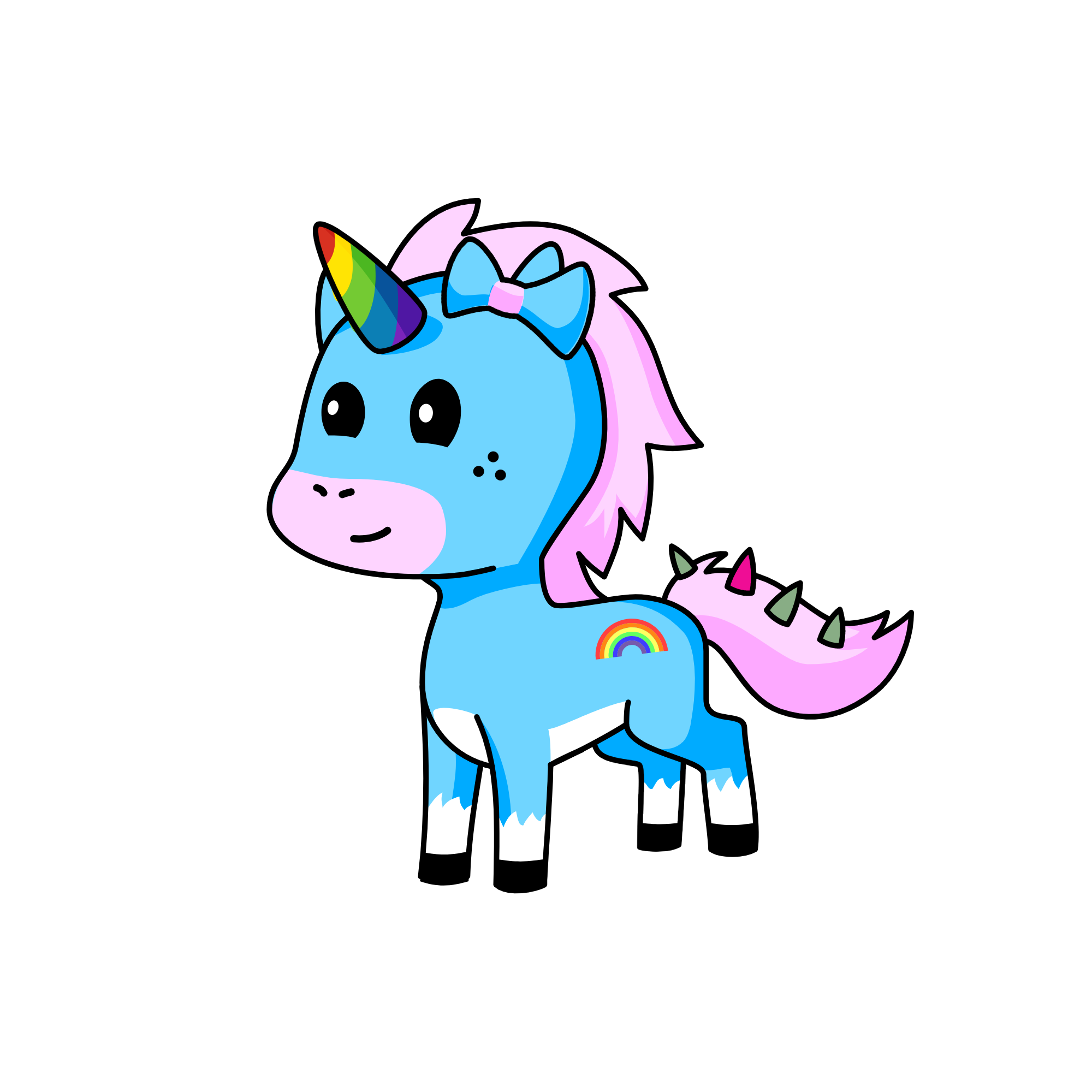 Rainbow, the unicorn