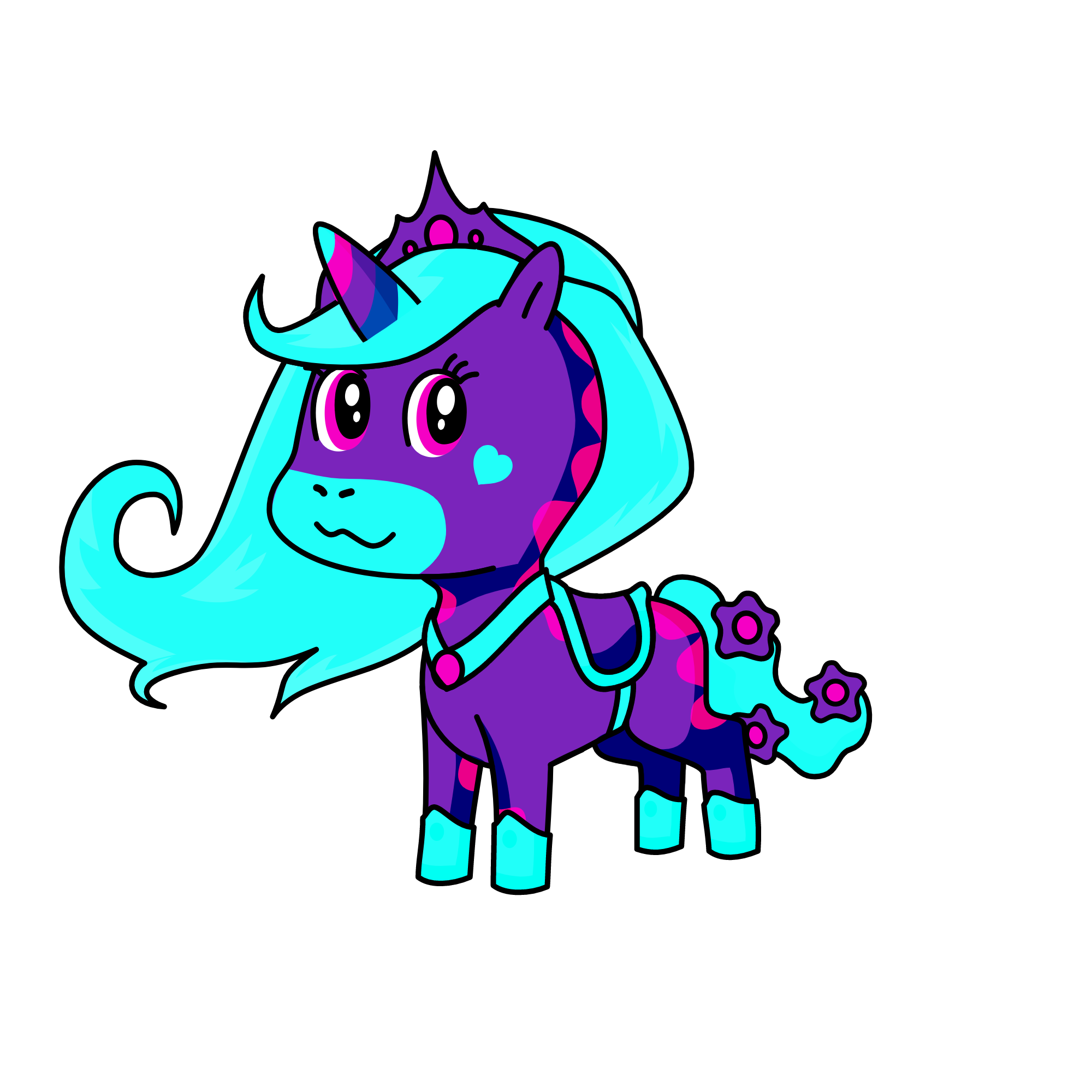 Blu, the unicorn