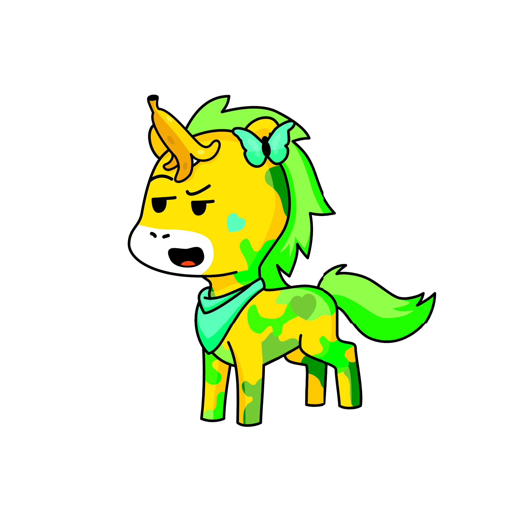 Lime, the unicorn