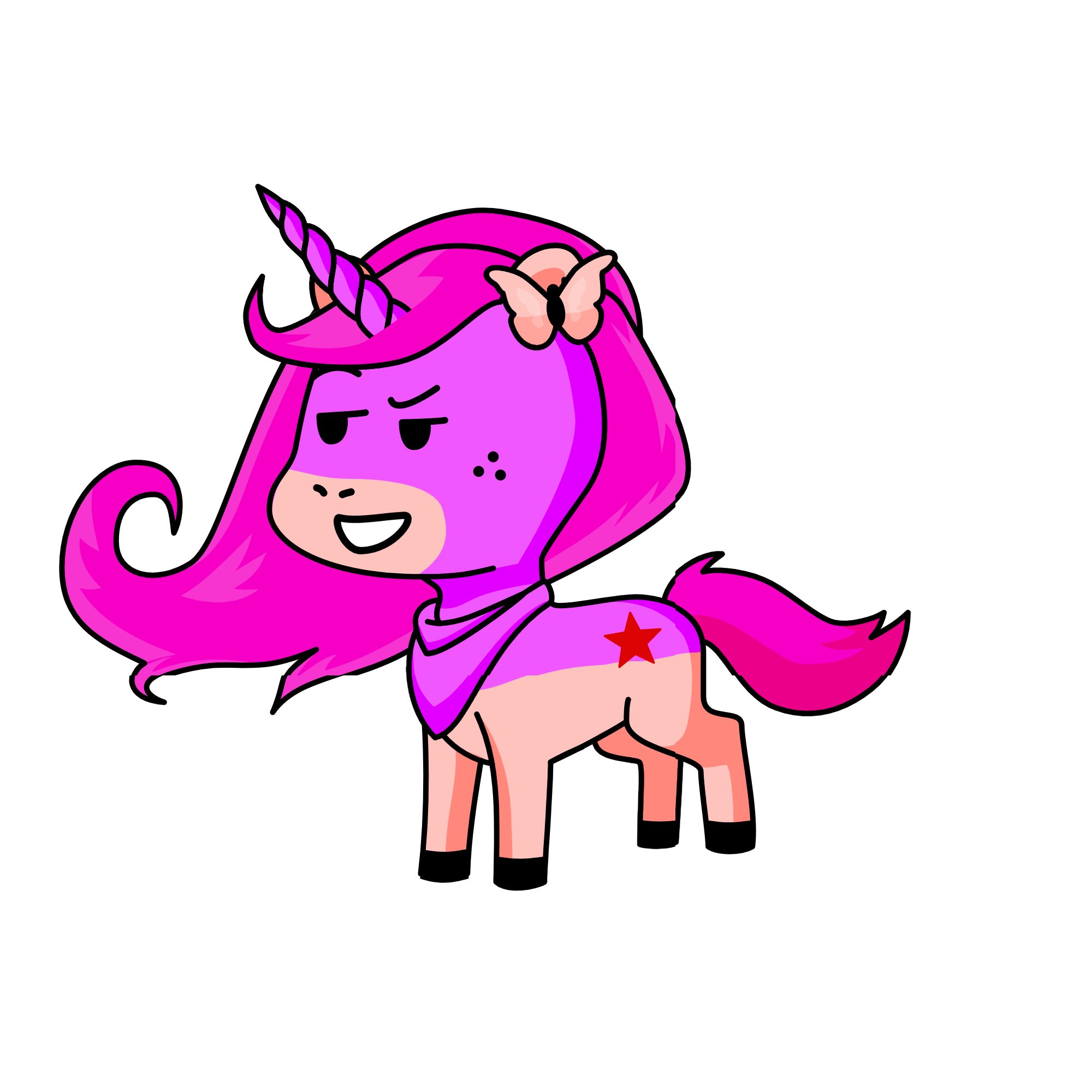 Strawberry, the unicorn