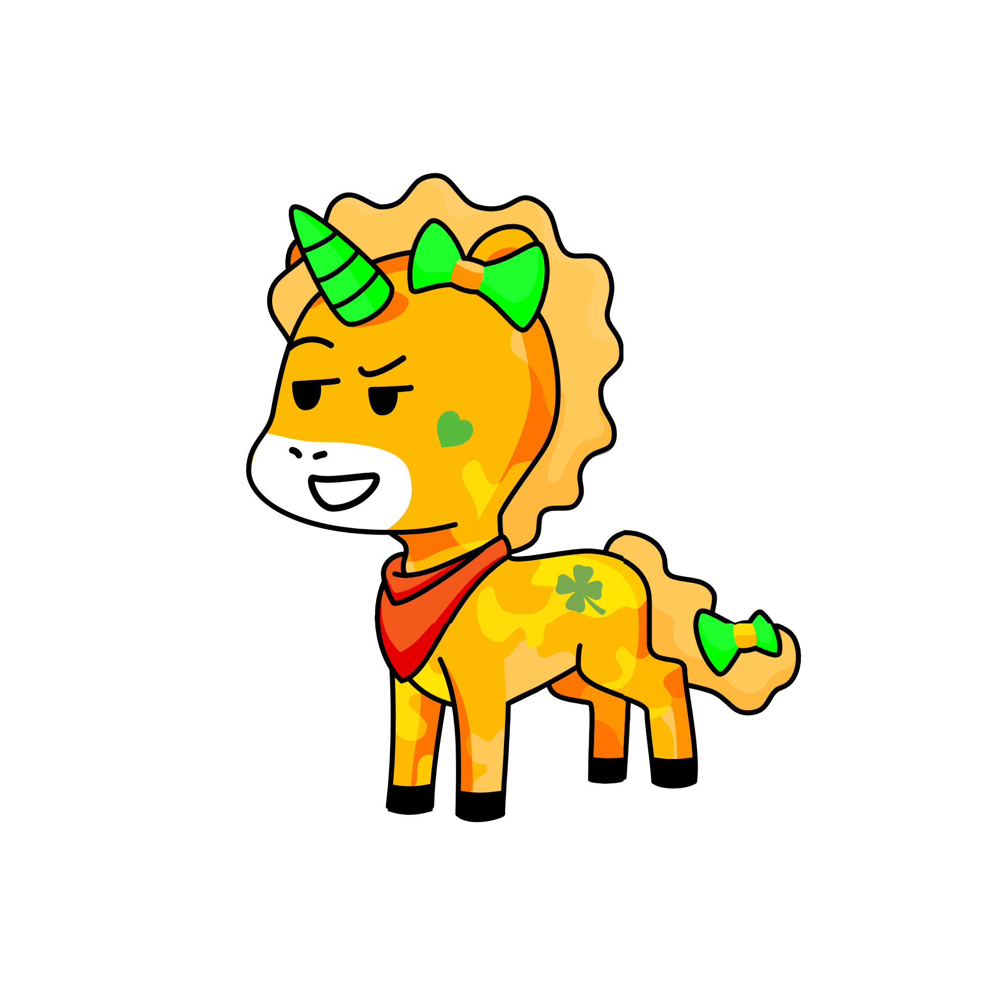 Orange, the unicorn