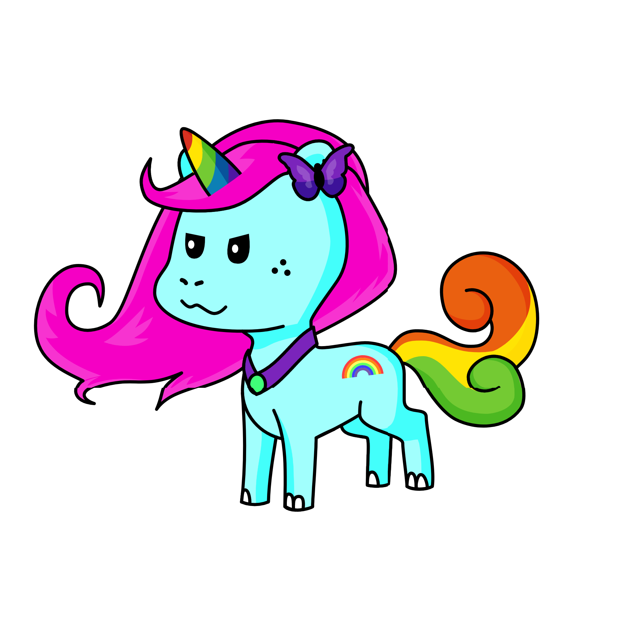Rainbow Dash, the unicorn