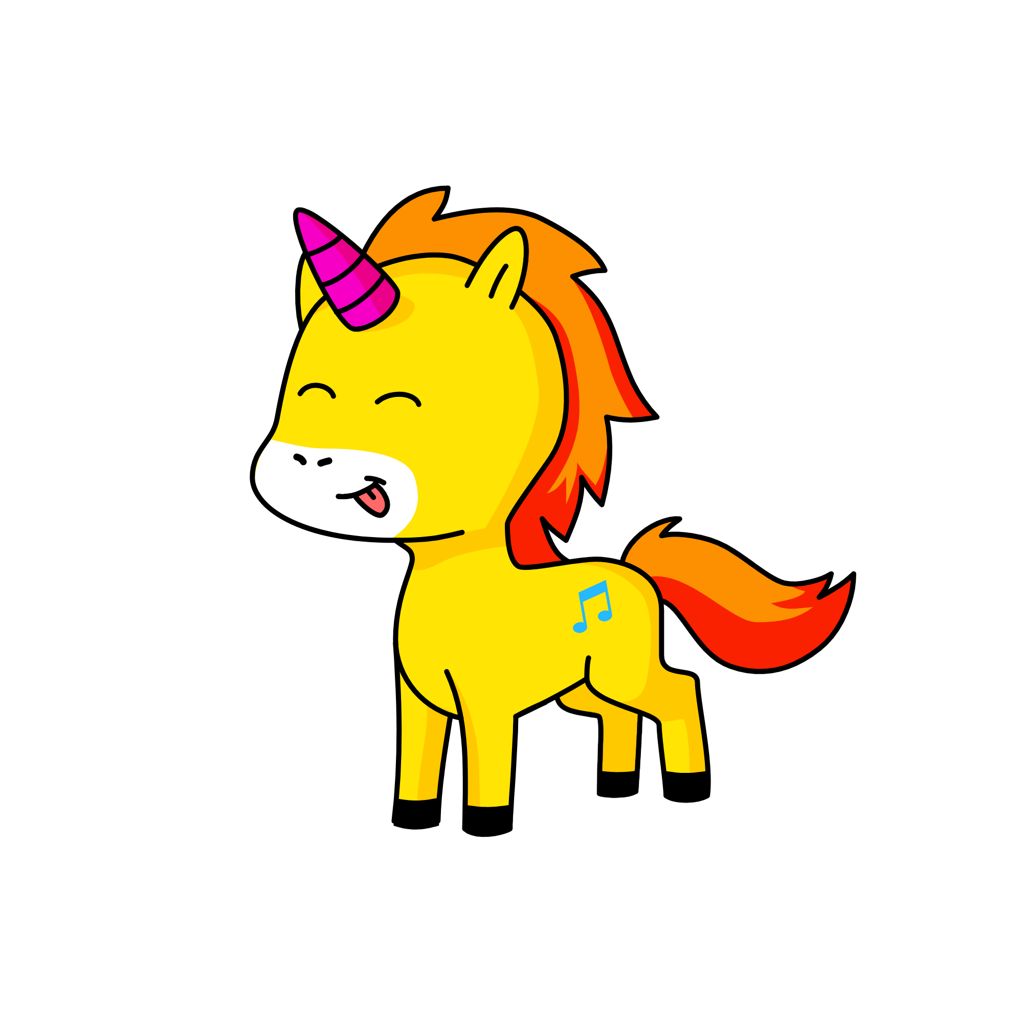 Craftie, the unicorn