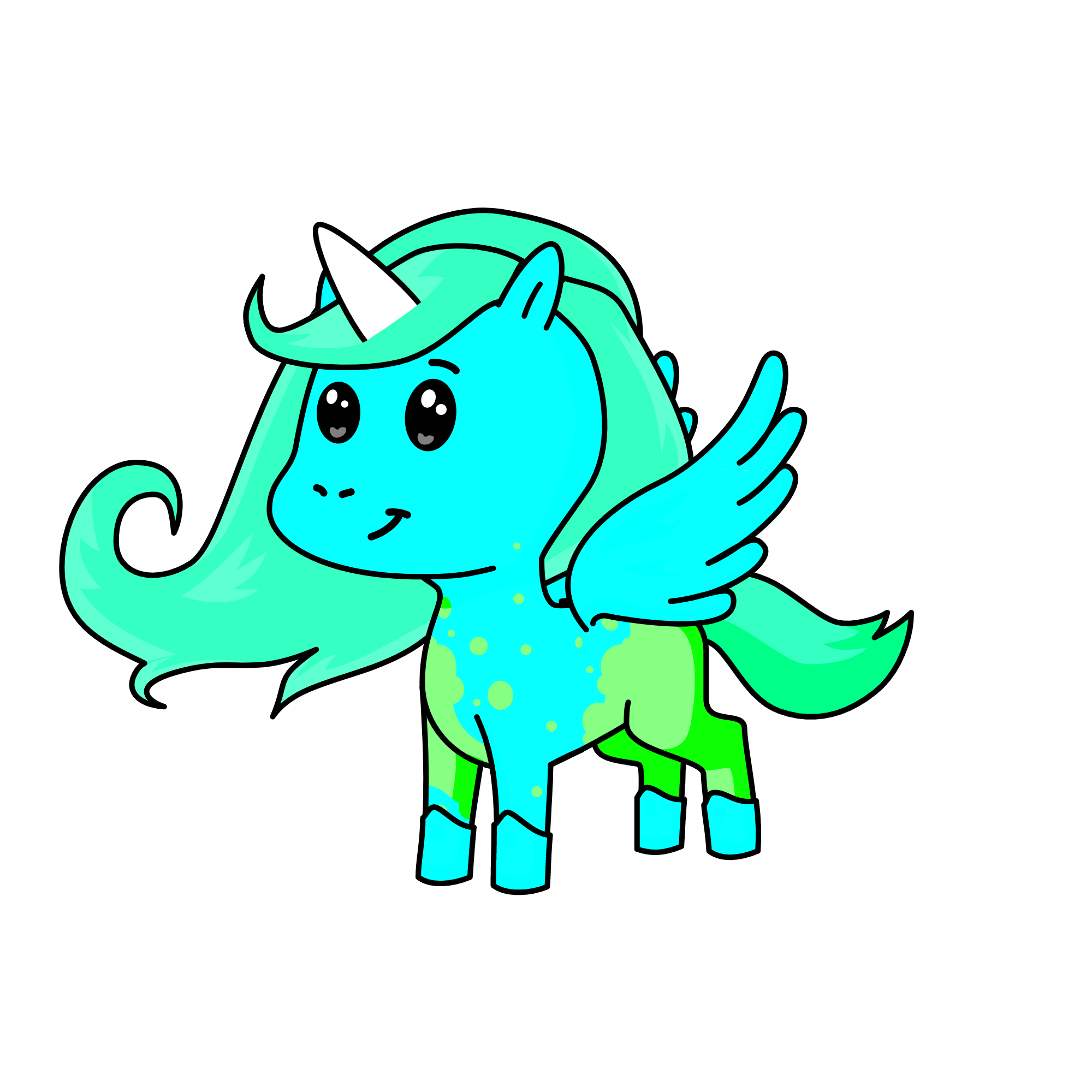 neon, the unicorn