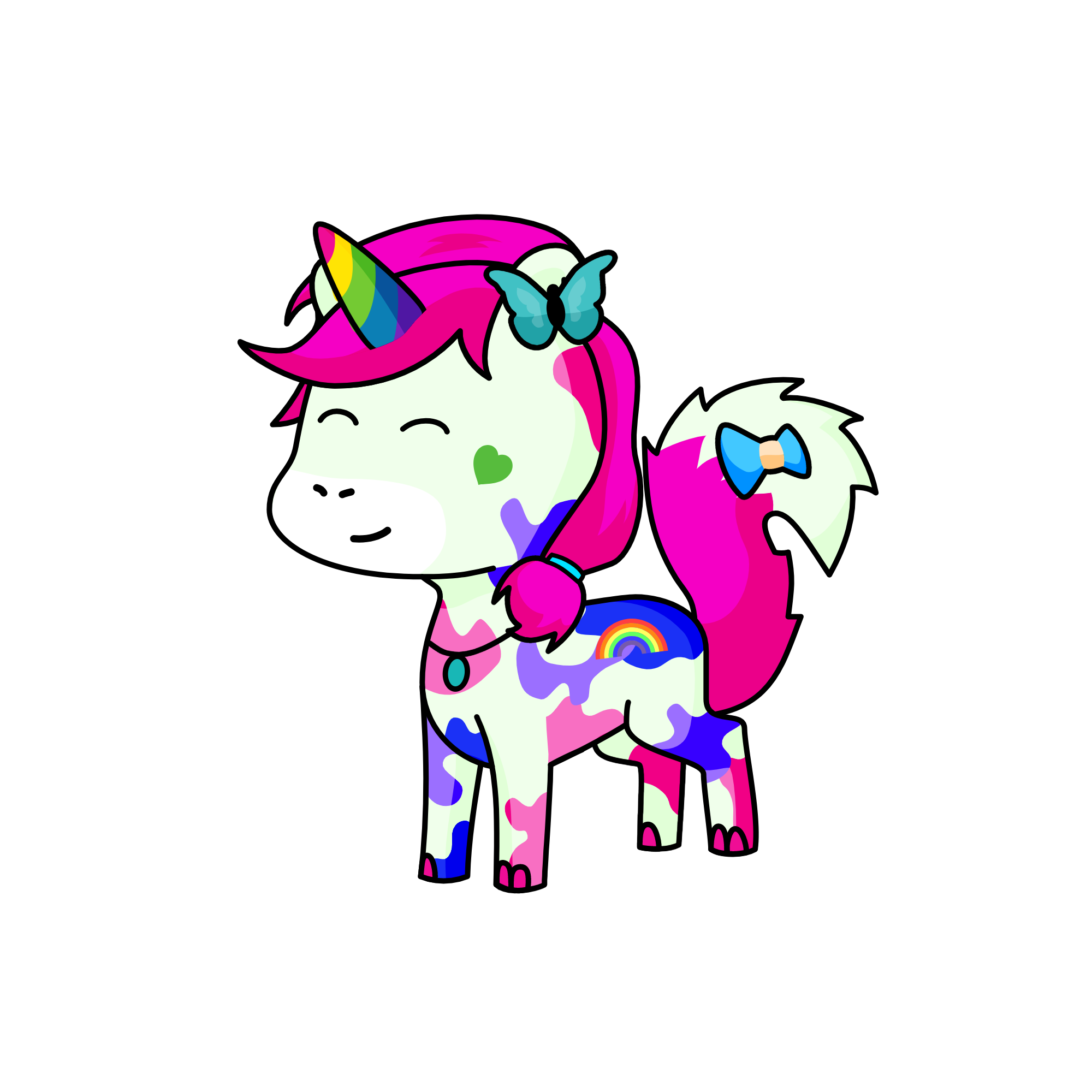 Rainbows, the unicorn