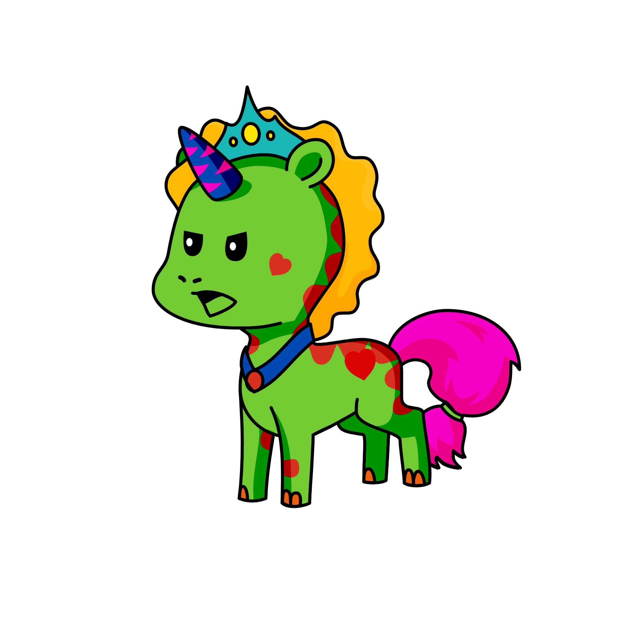 Bossy Rainbow, the unicorn