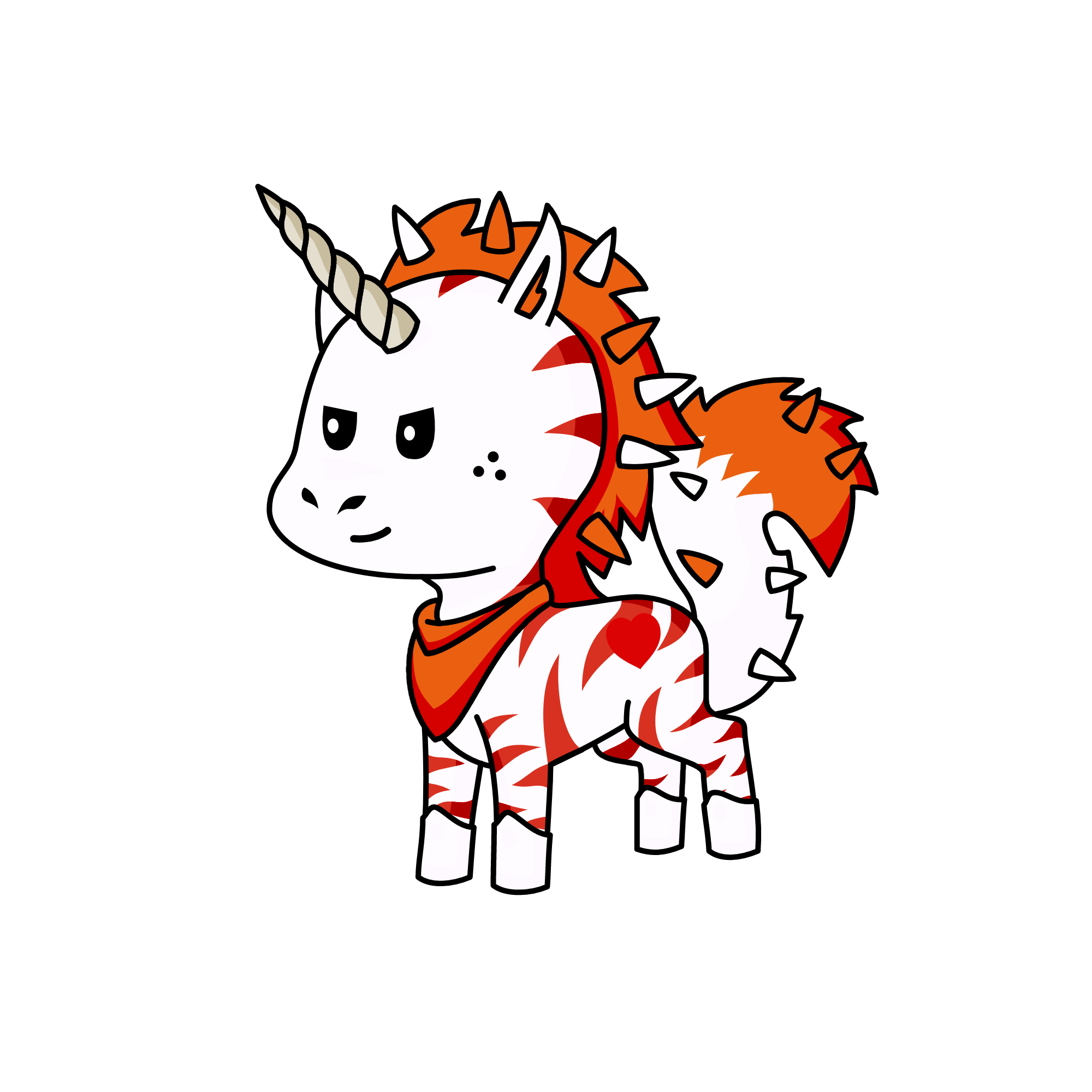 red, the unicorn