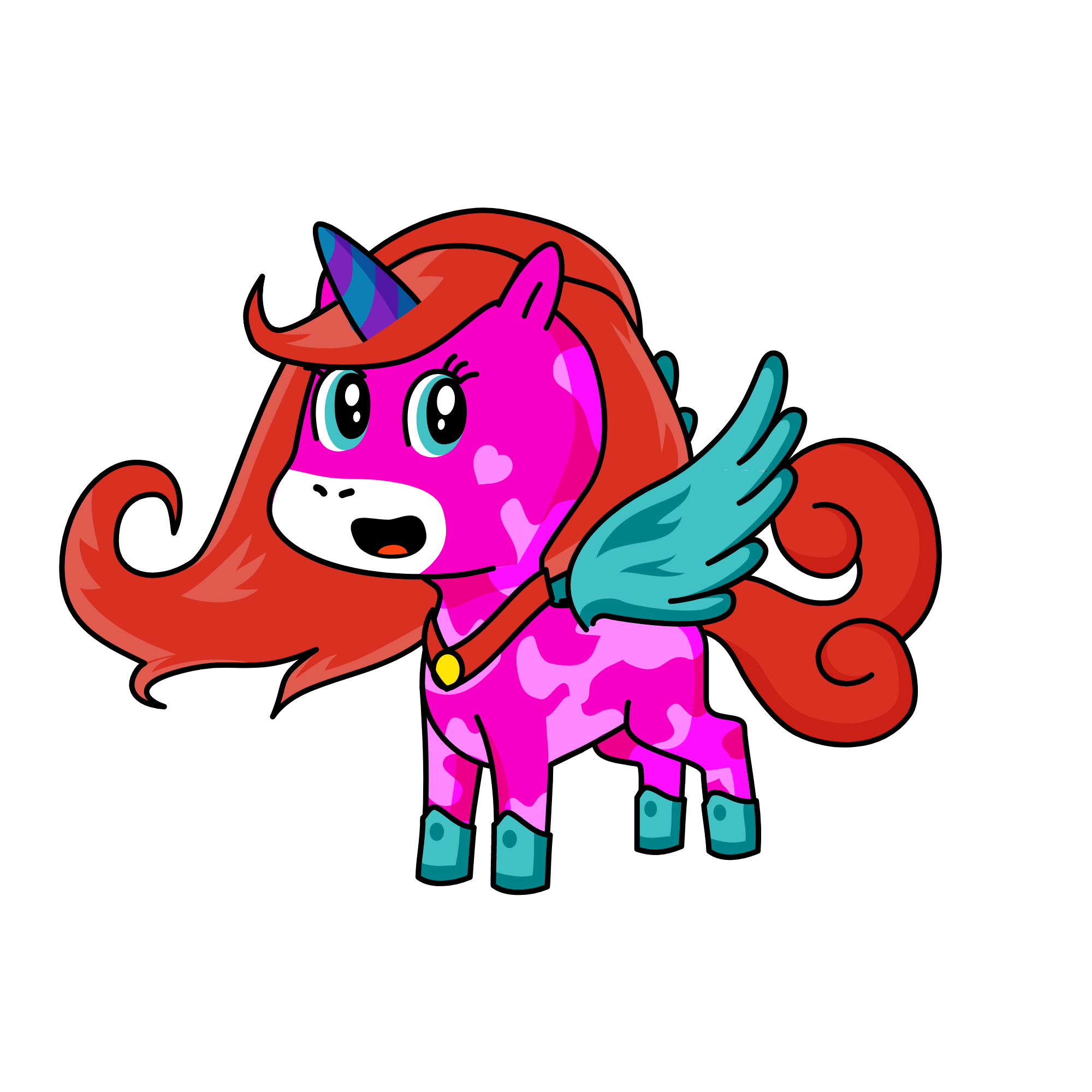 Nutmeg Silvertips, the unicorn