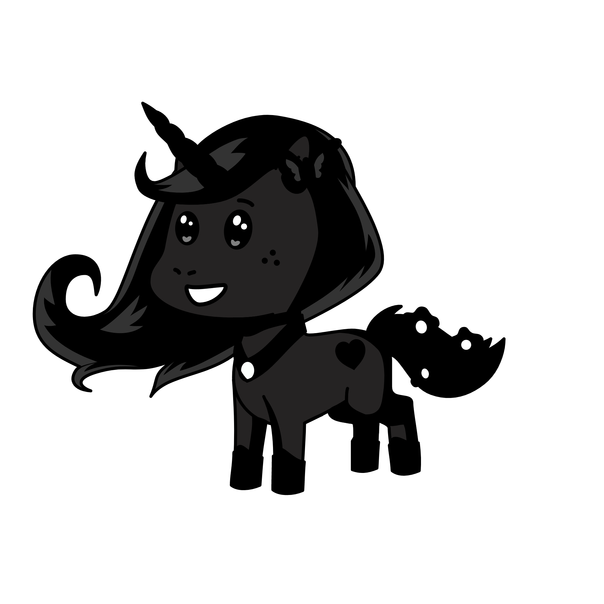 BLACK, the unicorn