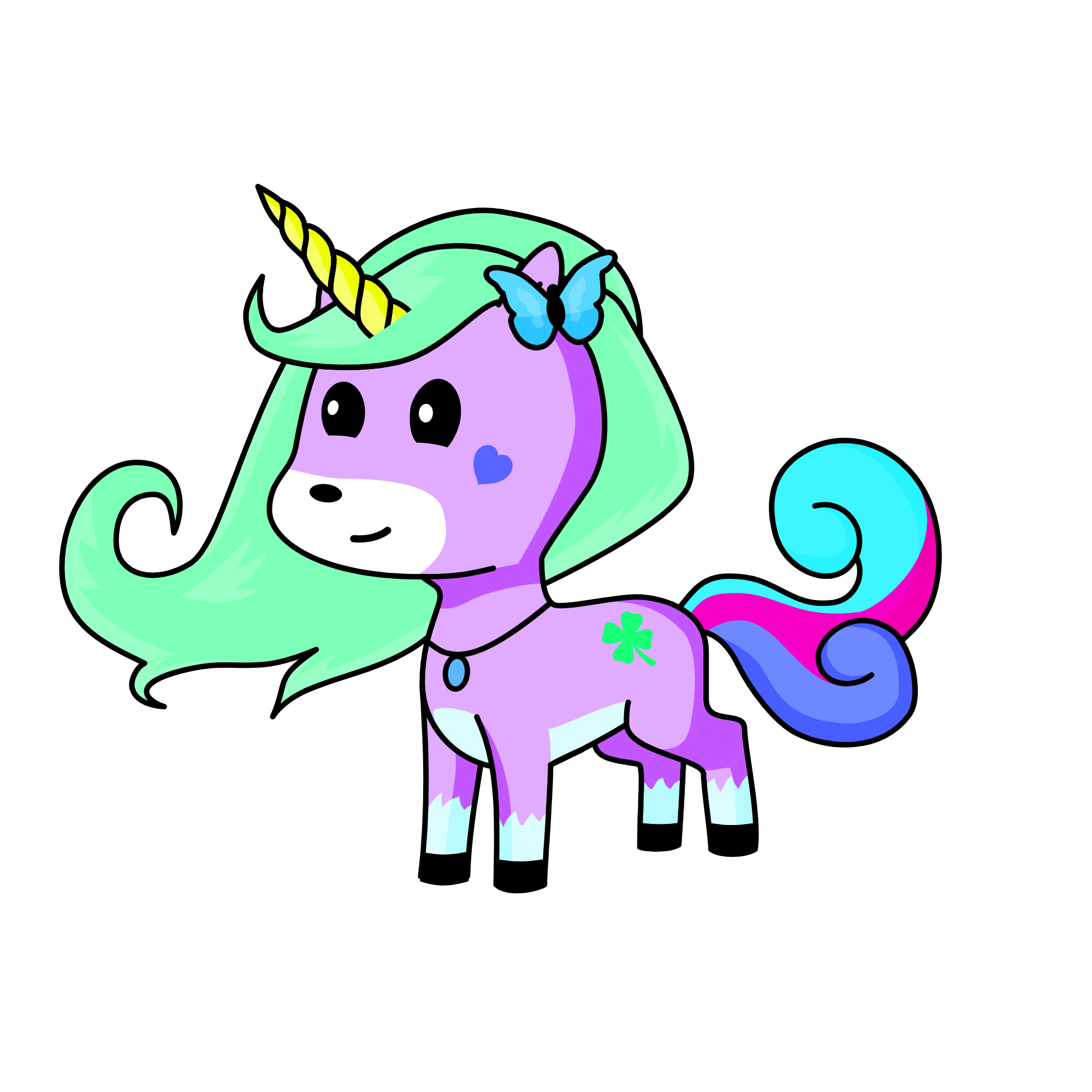 Sparkles, the unicorn