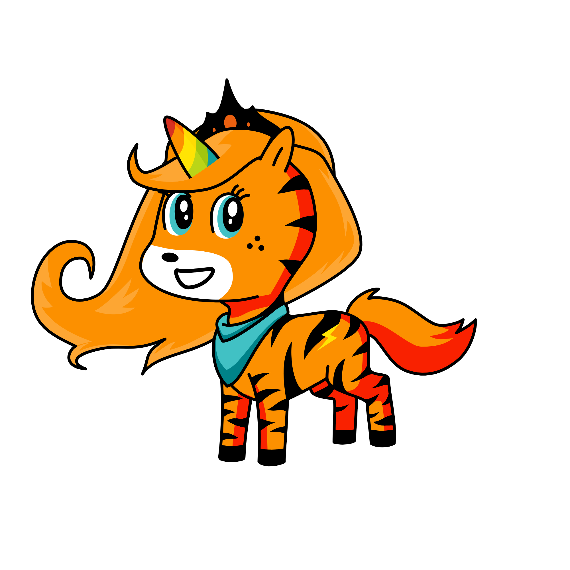Sophie queen of tigers, the unicorn