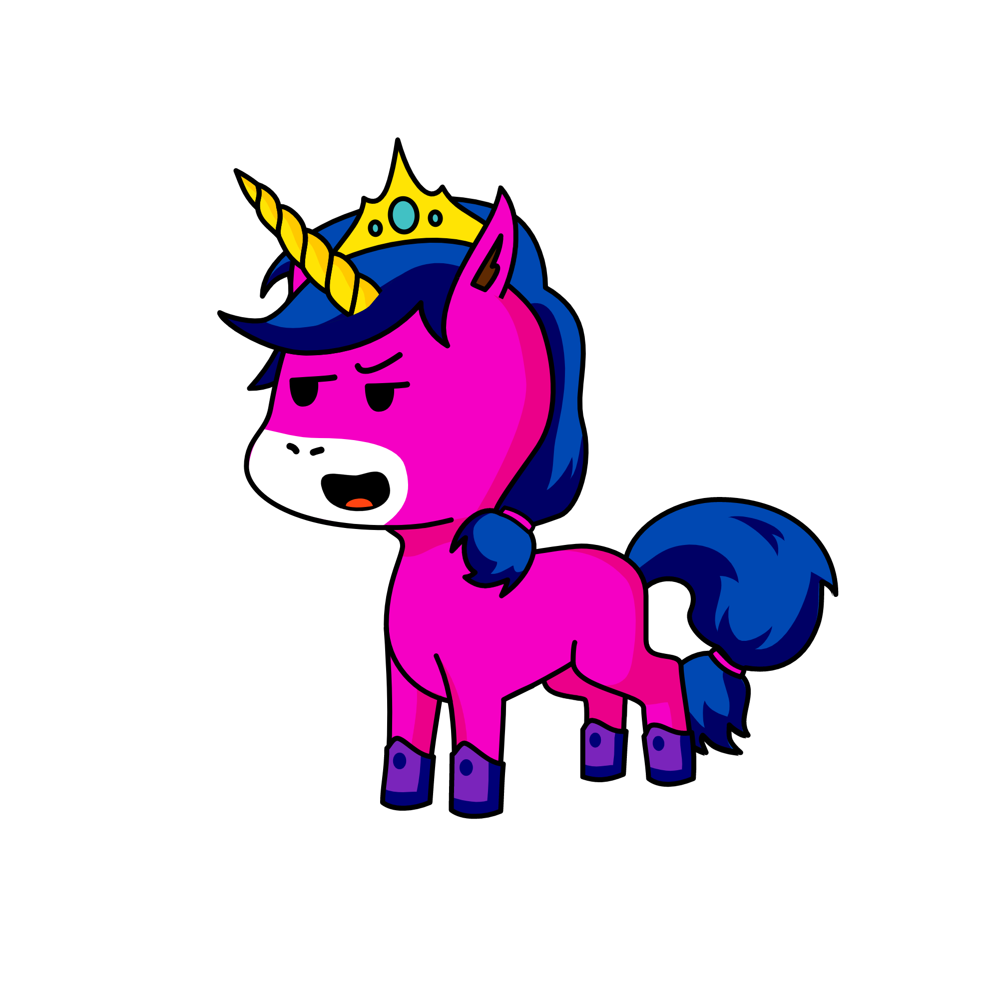 prila(princess and a brat hates everyone expect money), the unicorn