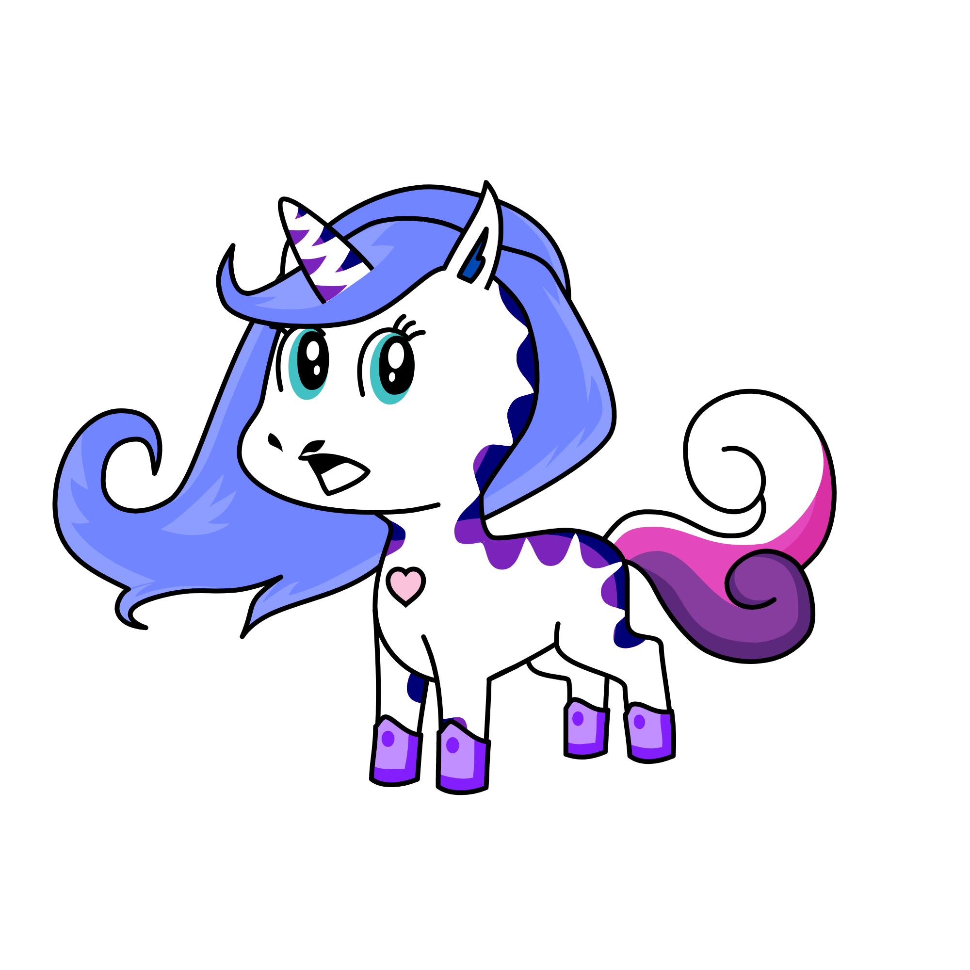 Purple Queen, the unicorn