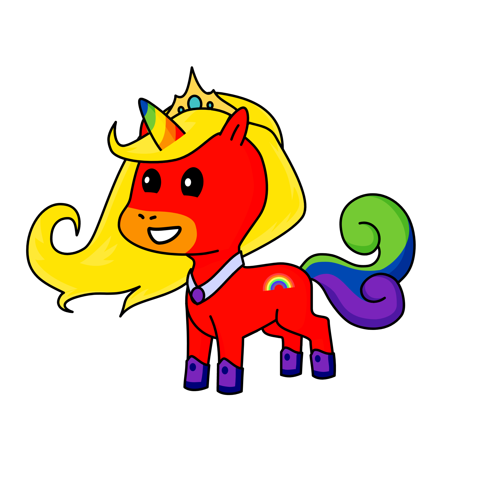 Princess rainbow|unicorn day version , the unicorn
