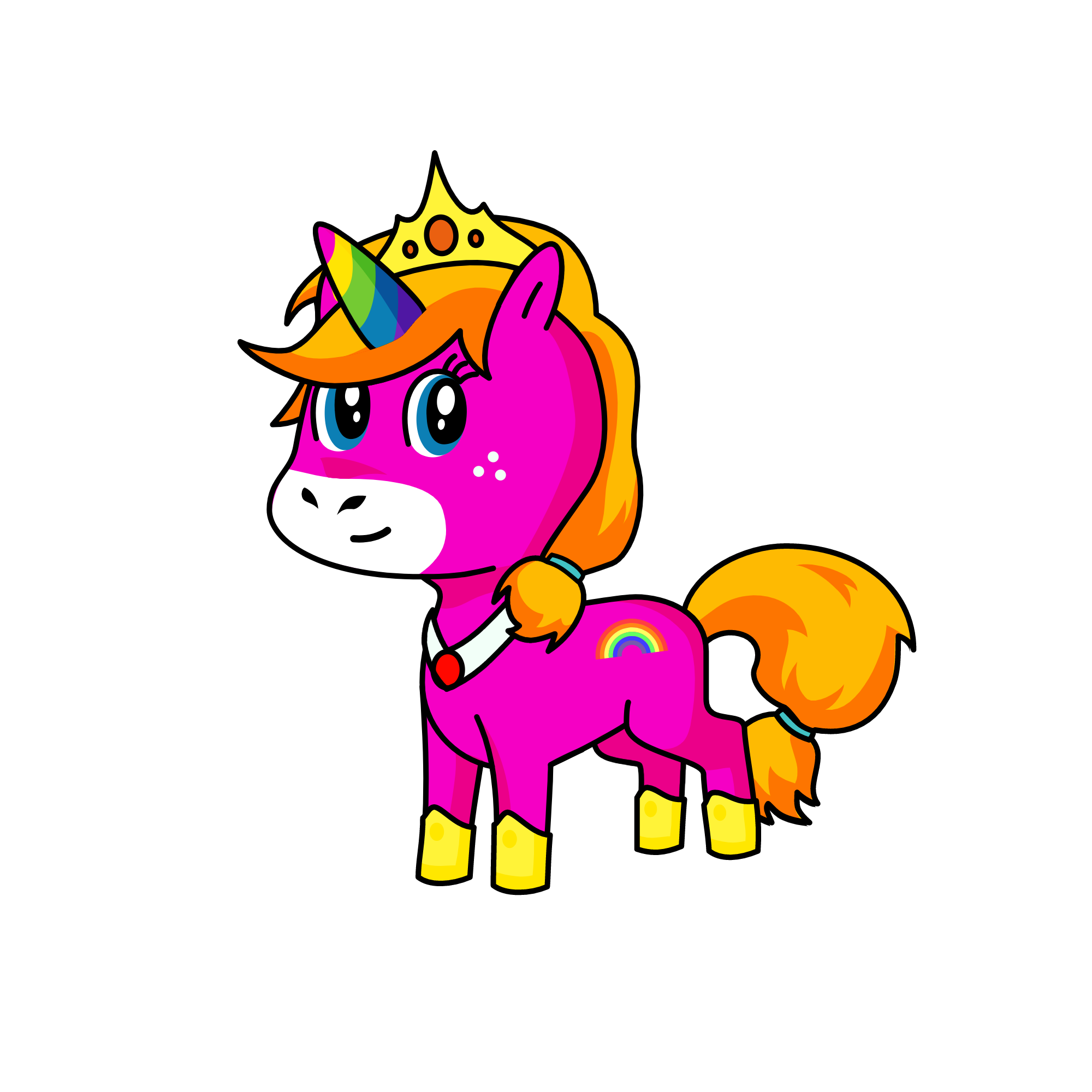princess rainbow swirl, the unicorn