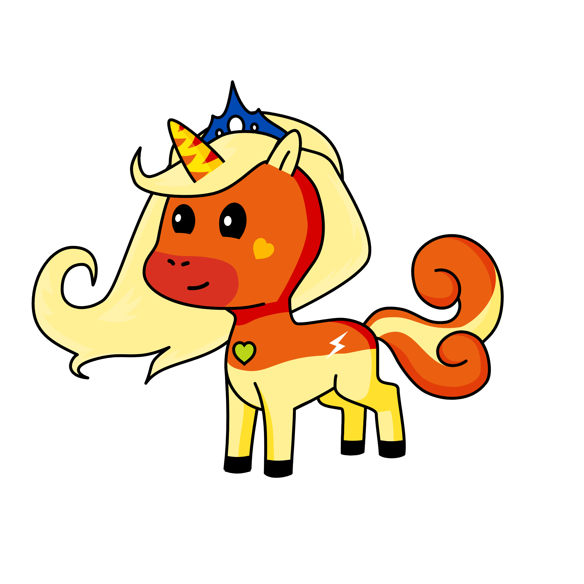 tan, the unicorn