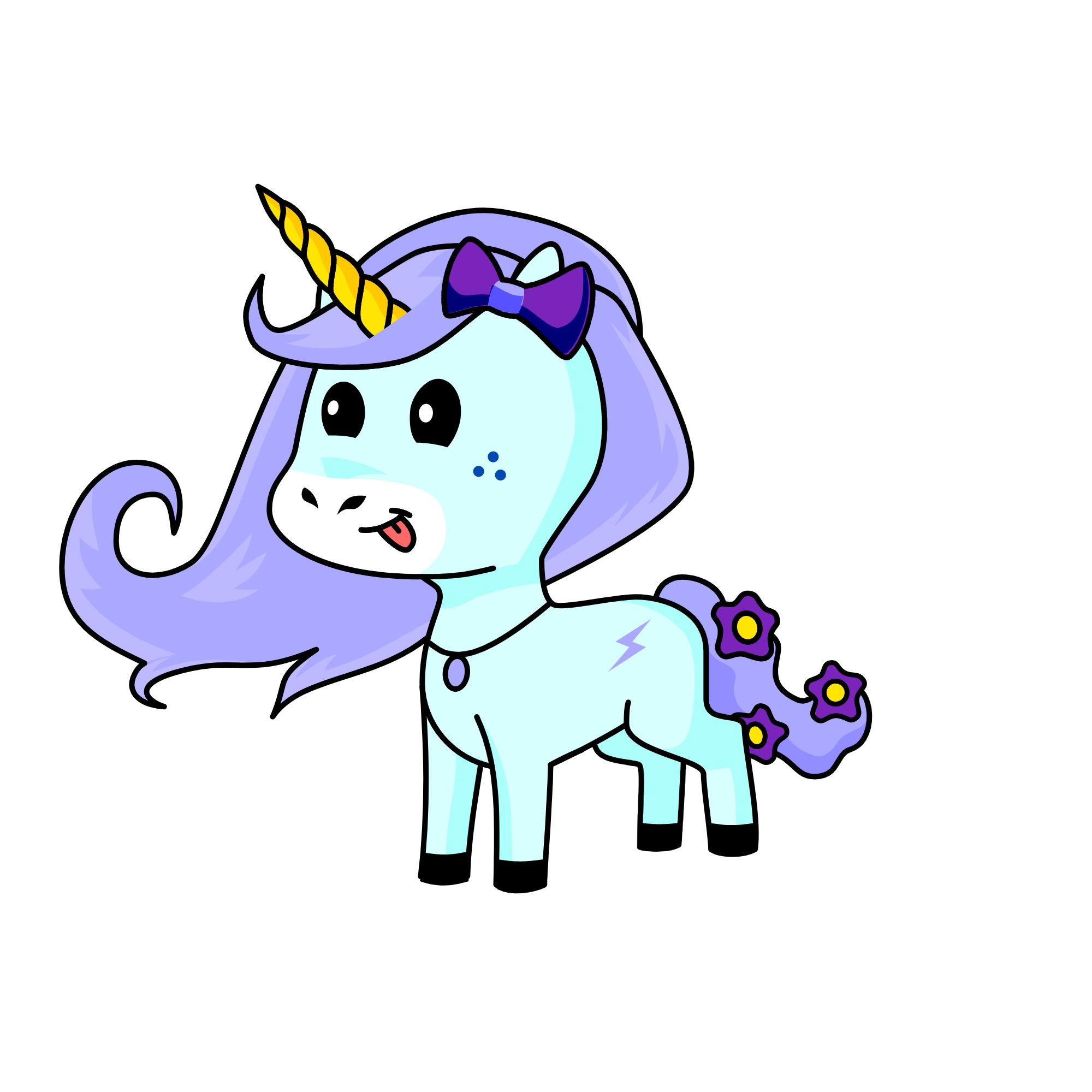 purple, the unicorn