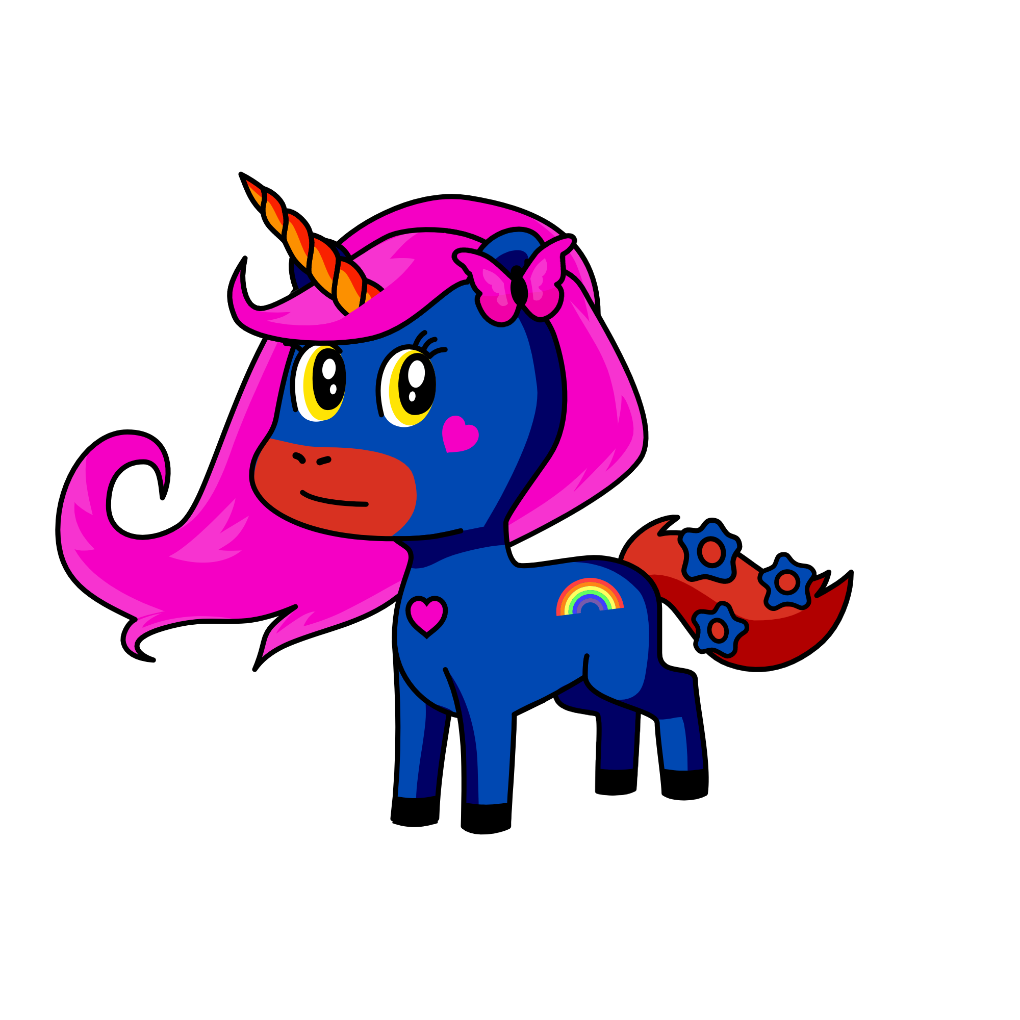 Rainbow, the unicorn