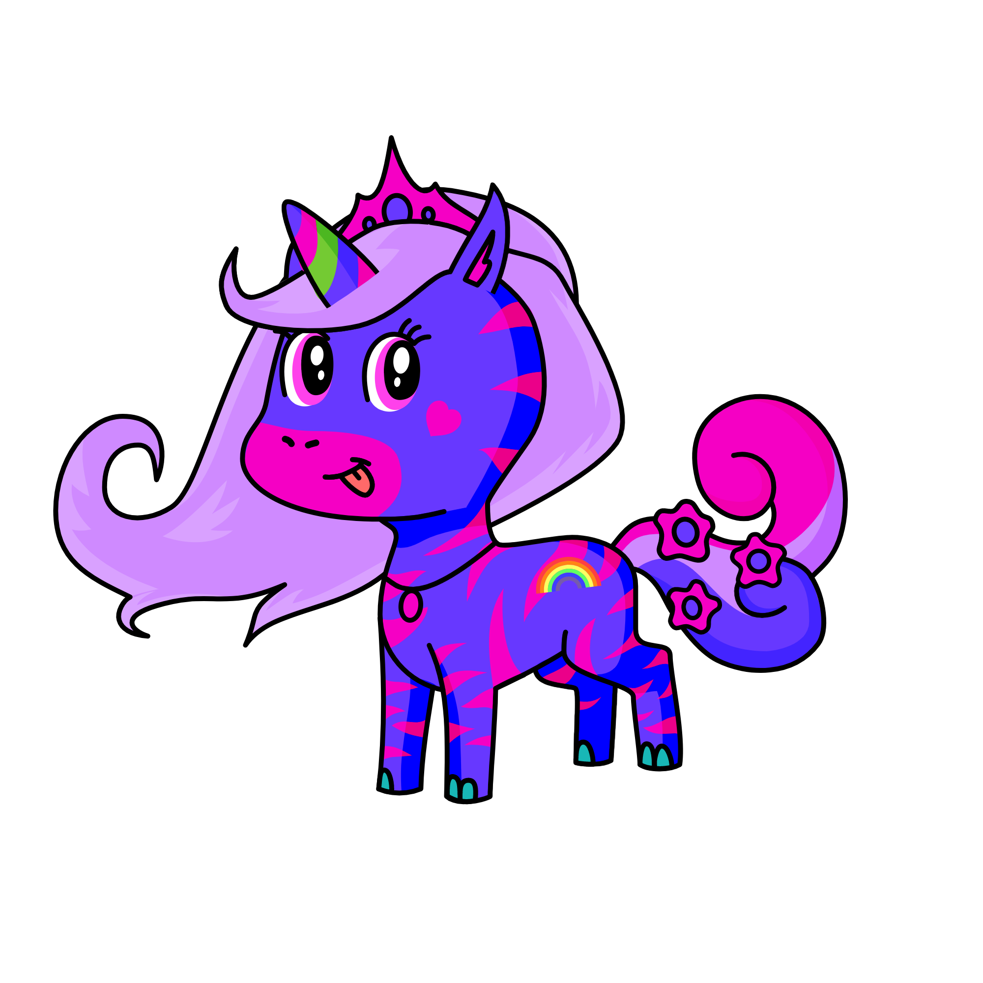 Princess Glitter, the unicorn