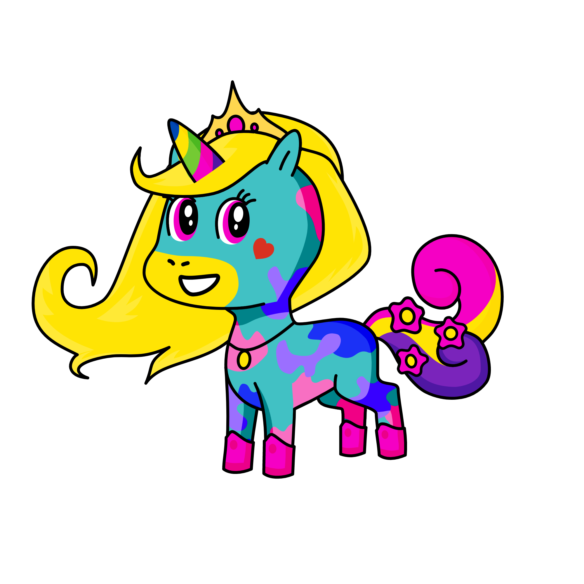 Rainbow power, the unicorn