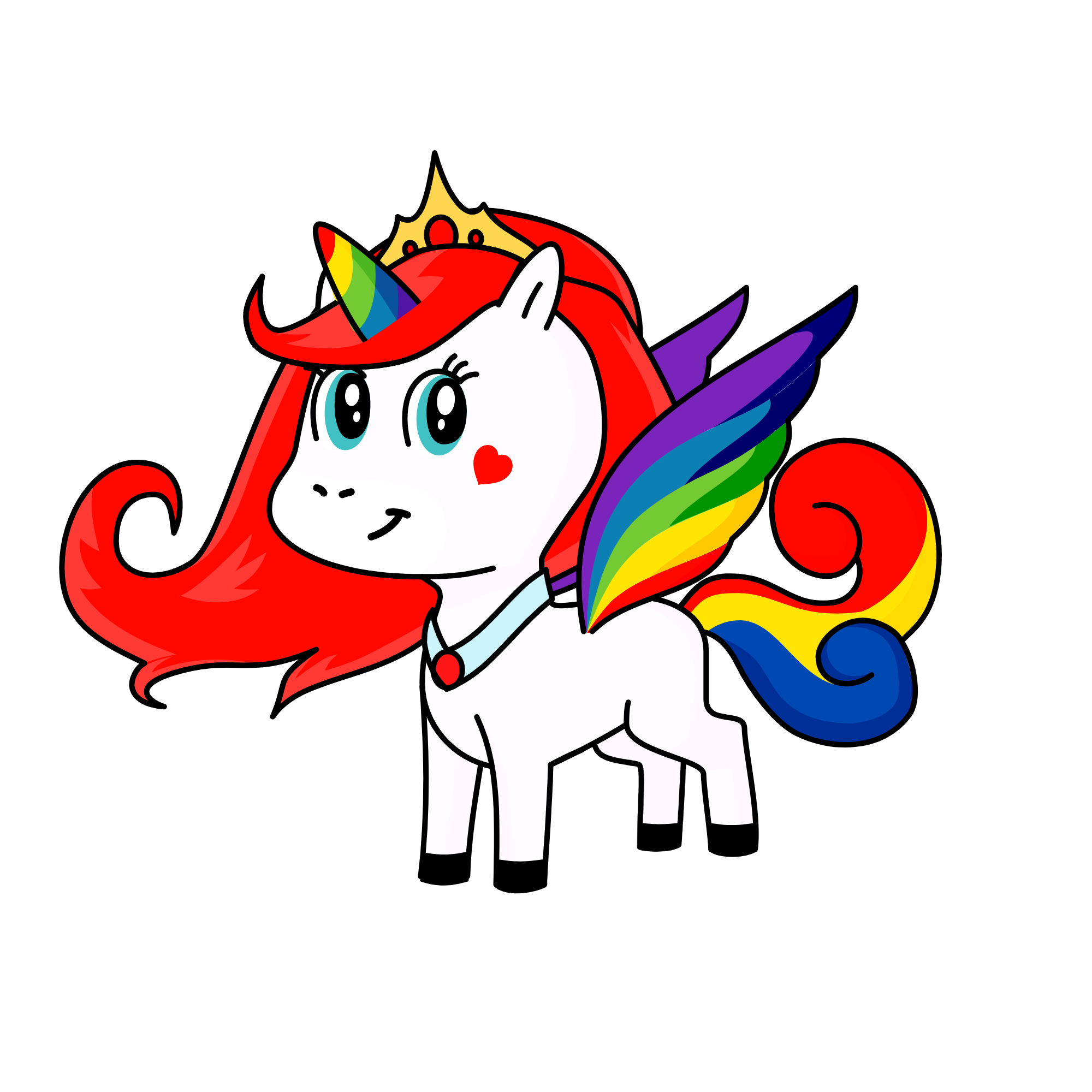 rainbow , the unicorn